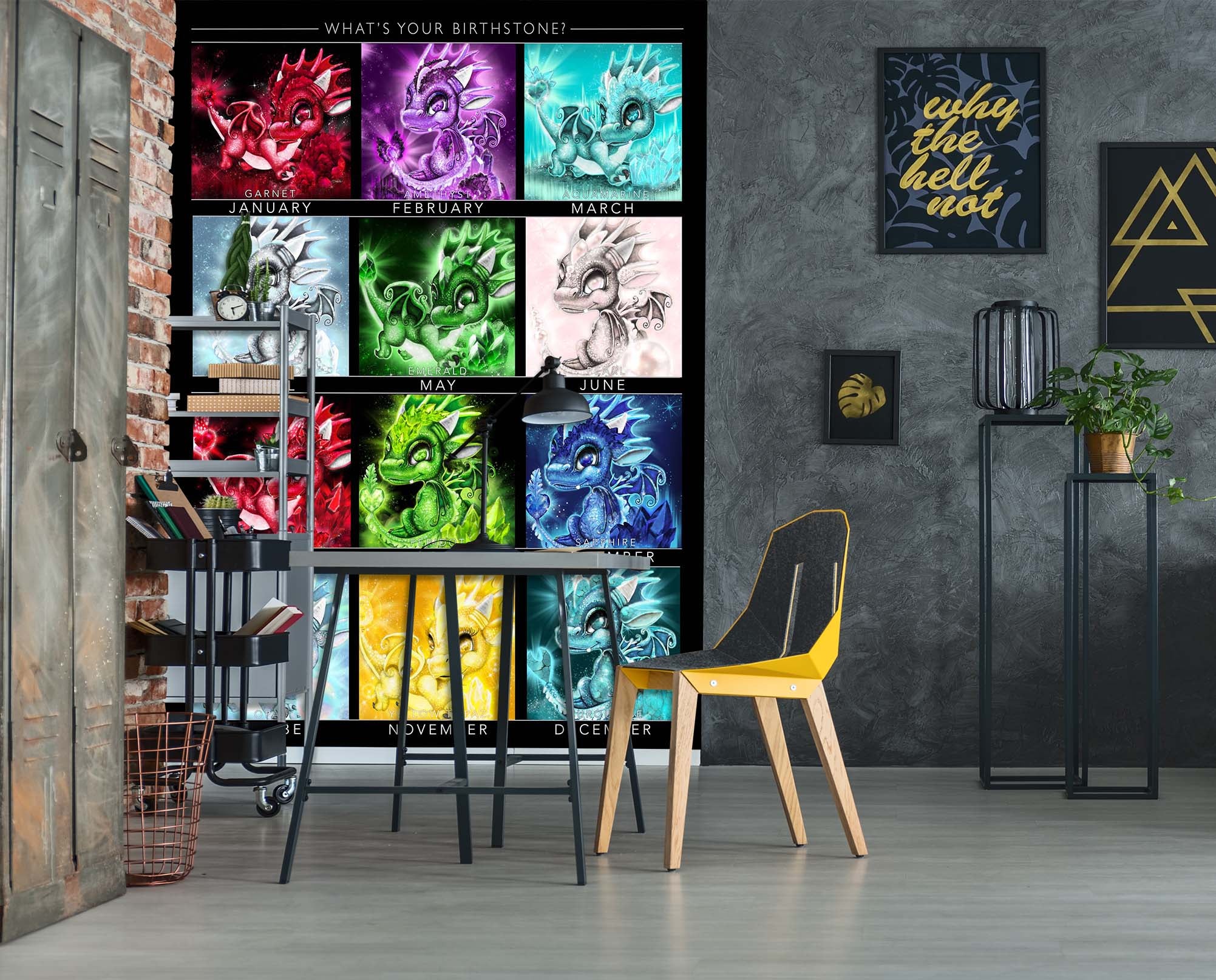 3D Month Dragon 8473 Sheena Pike Wall Mural Wall Murals