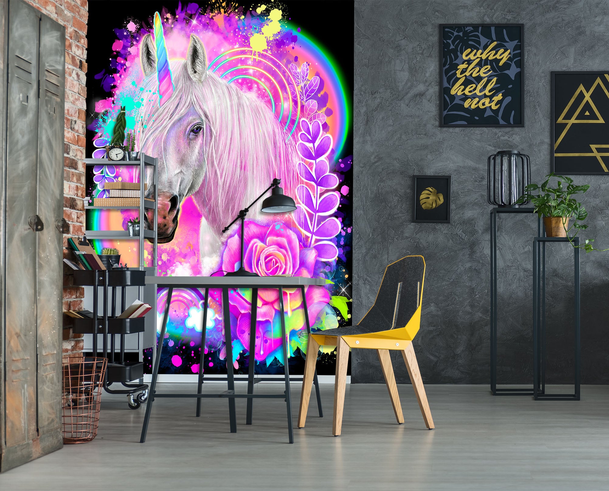 3D Rainbow Unicorn 8478 Sheena Pike Wall Mural Wall Murals