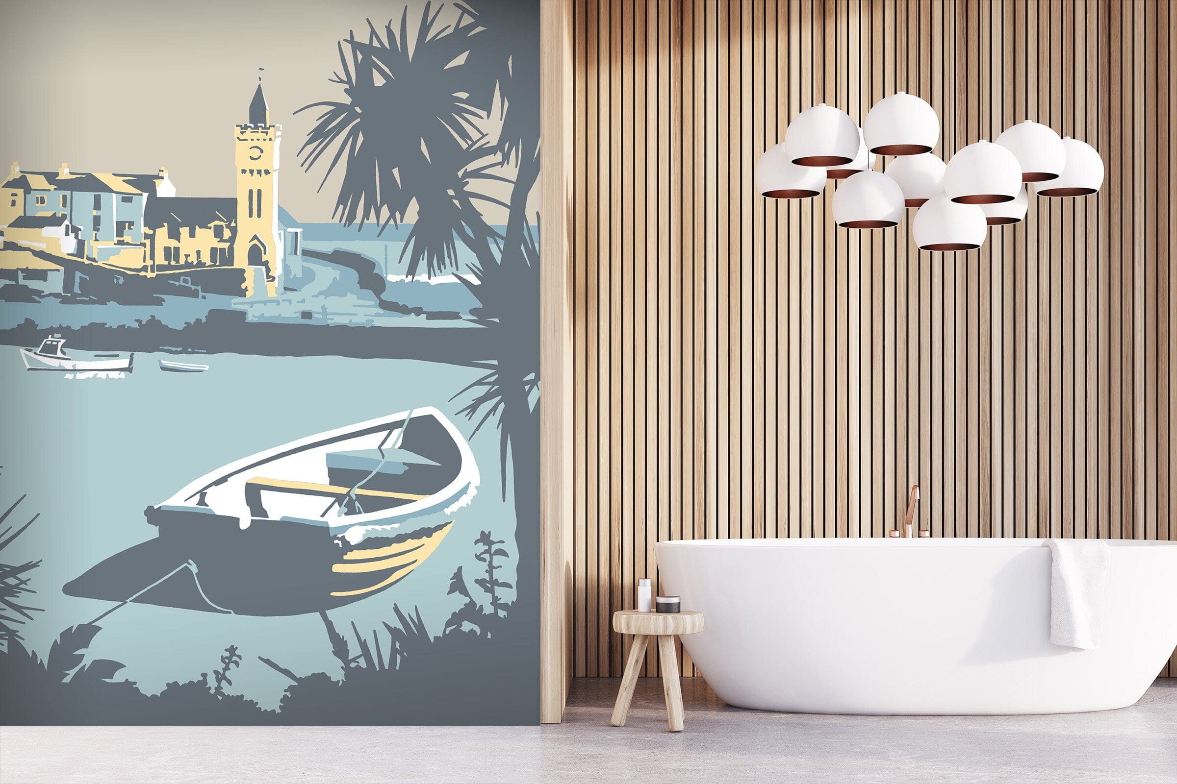 3D Porthleven 1044 Steve Read Wall Mural Wall Murals Wallpaper AJ Wallpaper 2
