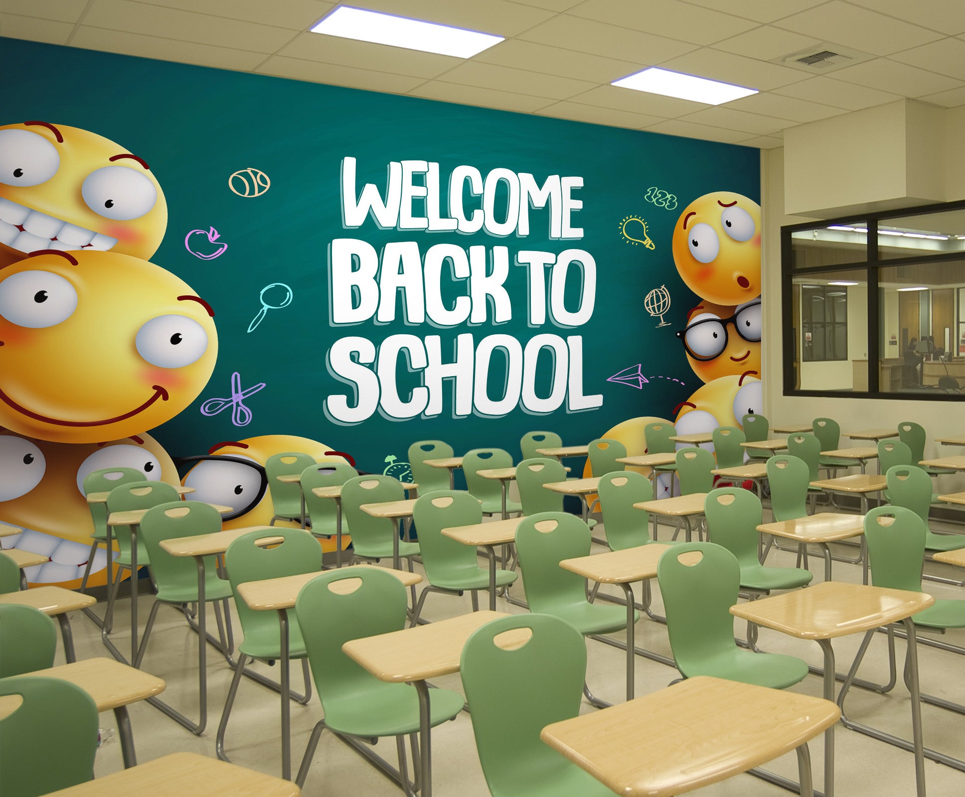 3D Emoticon Package 180 Wall Murals