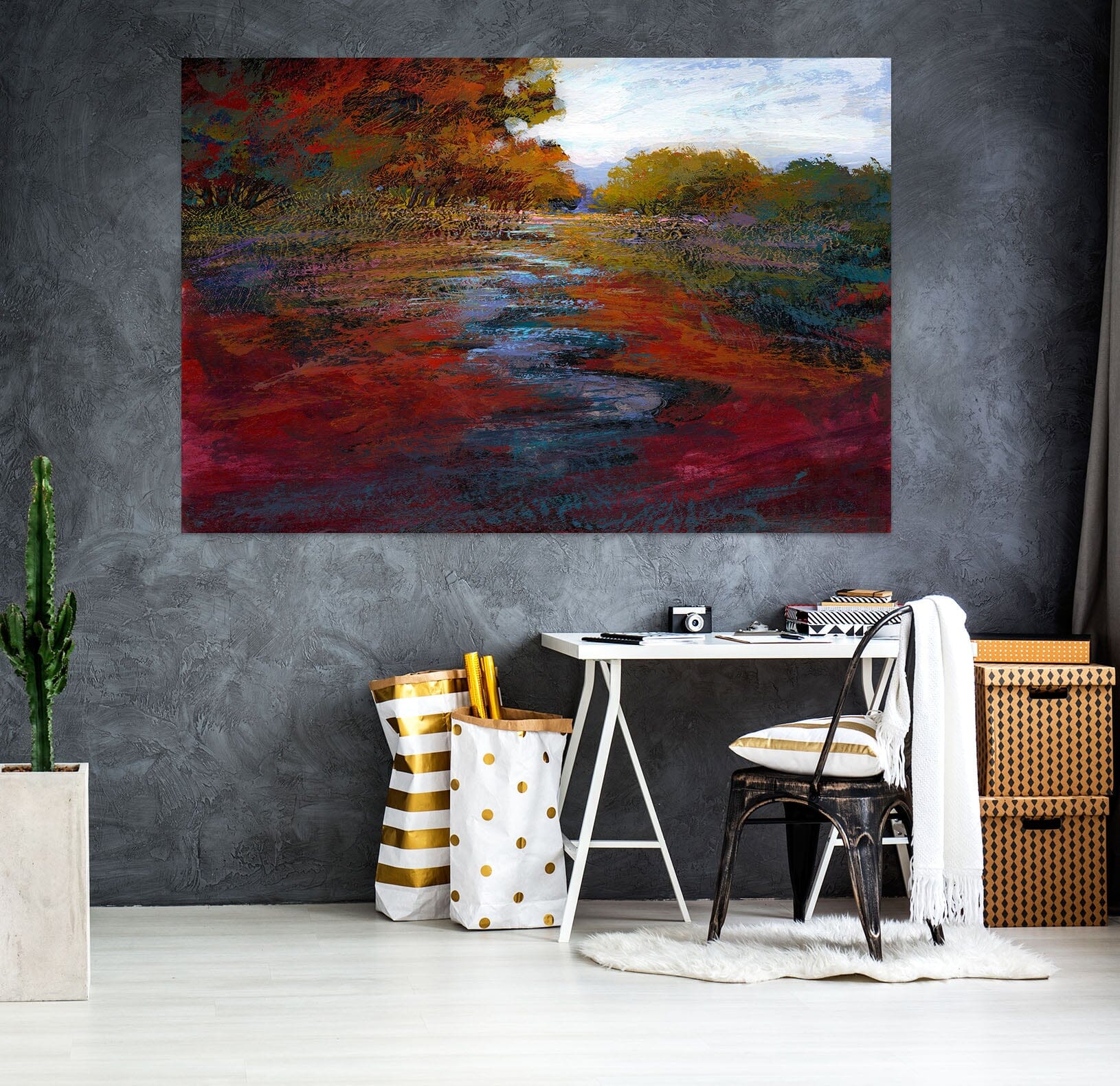 3D Red River 041 Michael Tienhaara Wall Sticker Wallpaper AJ Wallpaper 2