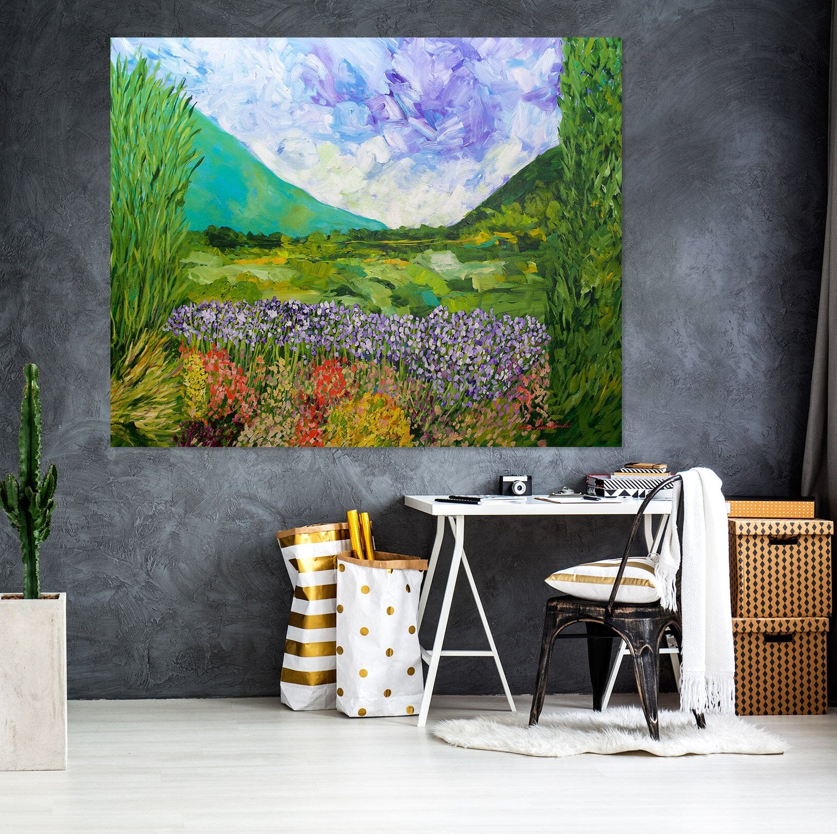 3D Purple Valley 251 Allan P. Friedlander Wall Sticker Wallpaper AJ Wallpaper 2