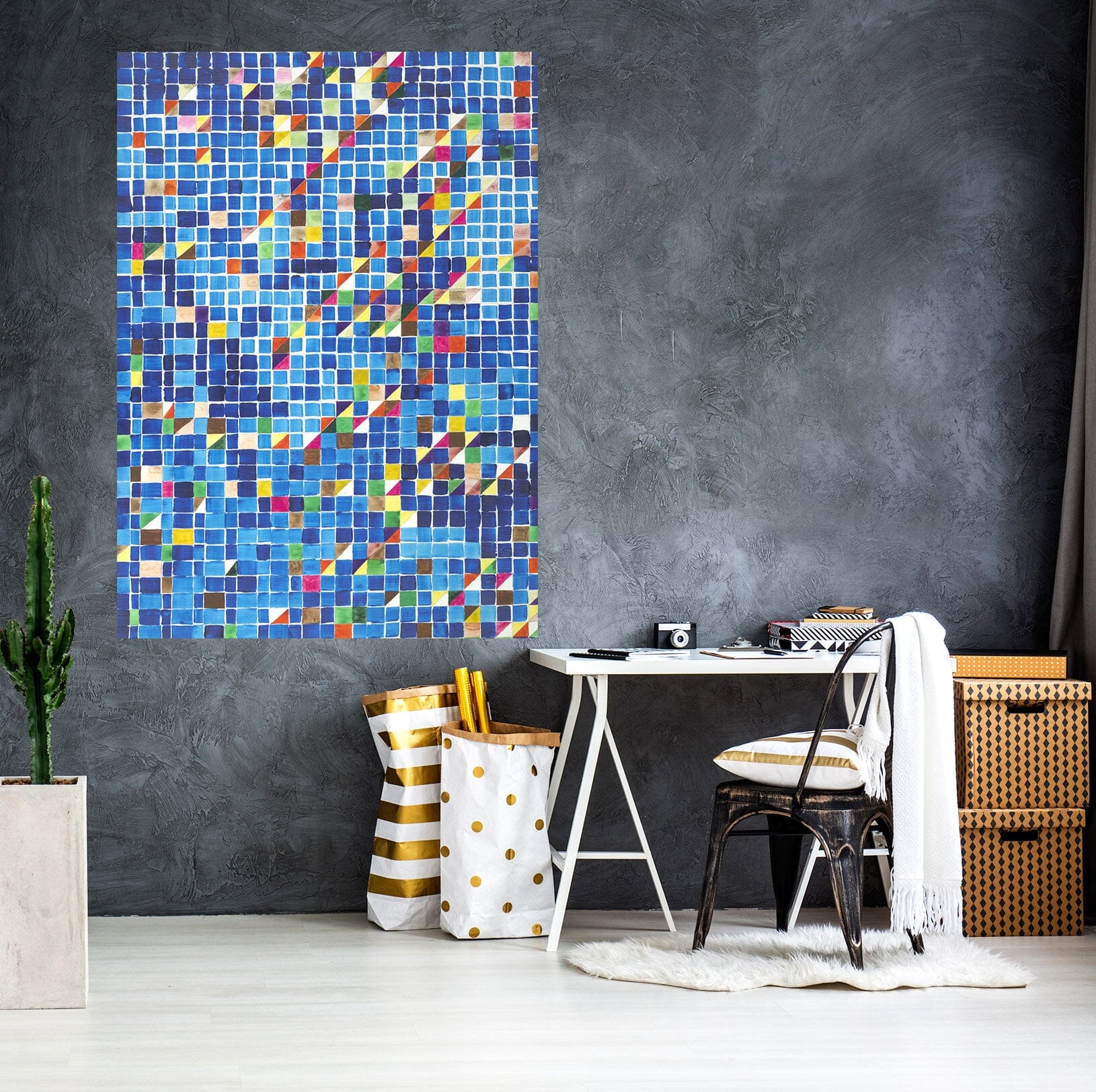 3D Simple Blue 297 Allan P. Friedlander Wall Sticker Wallpaper AJ Wallpaper 2
