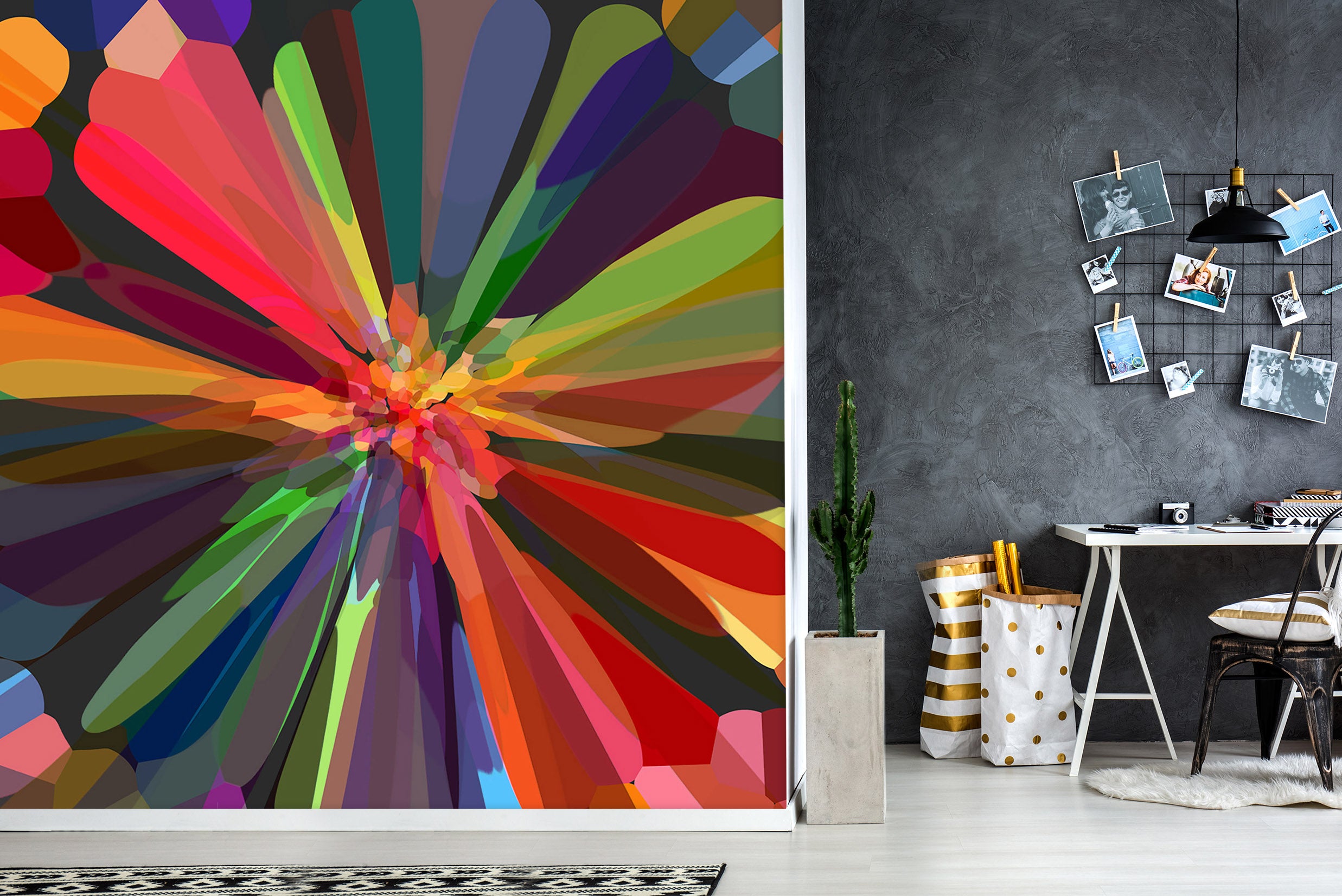 3D Color Flowers 19115 Shandra Smith Wall Mural Wall Murals