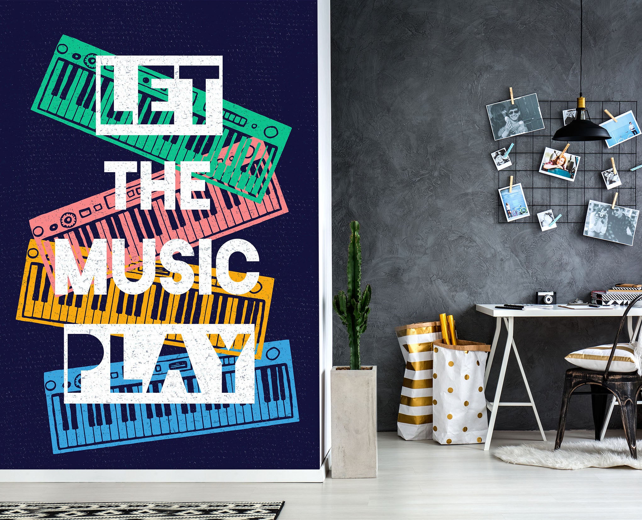 3D Color Piano Letters 58100 Wall Murals