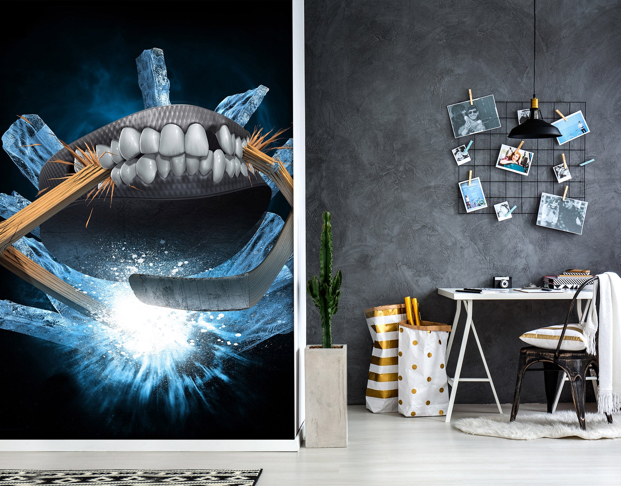 3D Teeth Wood 5017 Tom Wood Wall Mural Wall Murals
