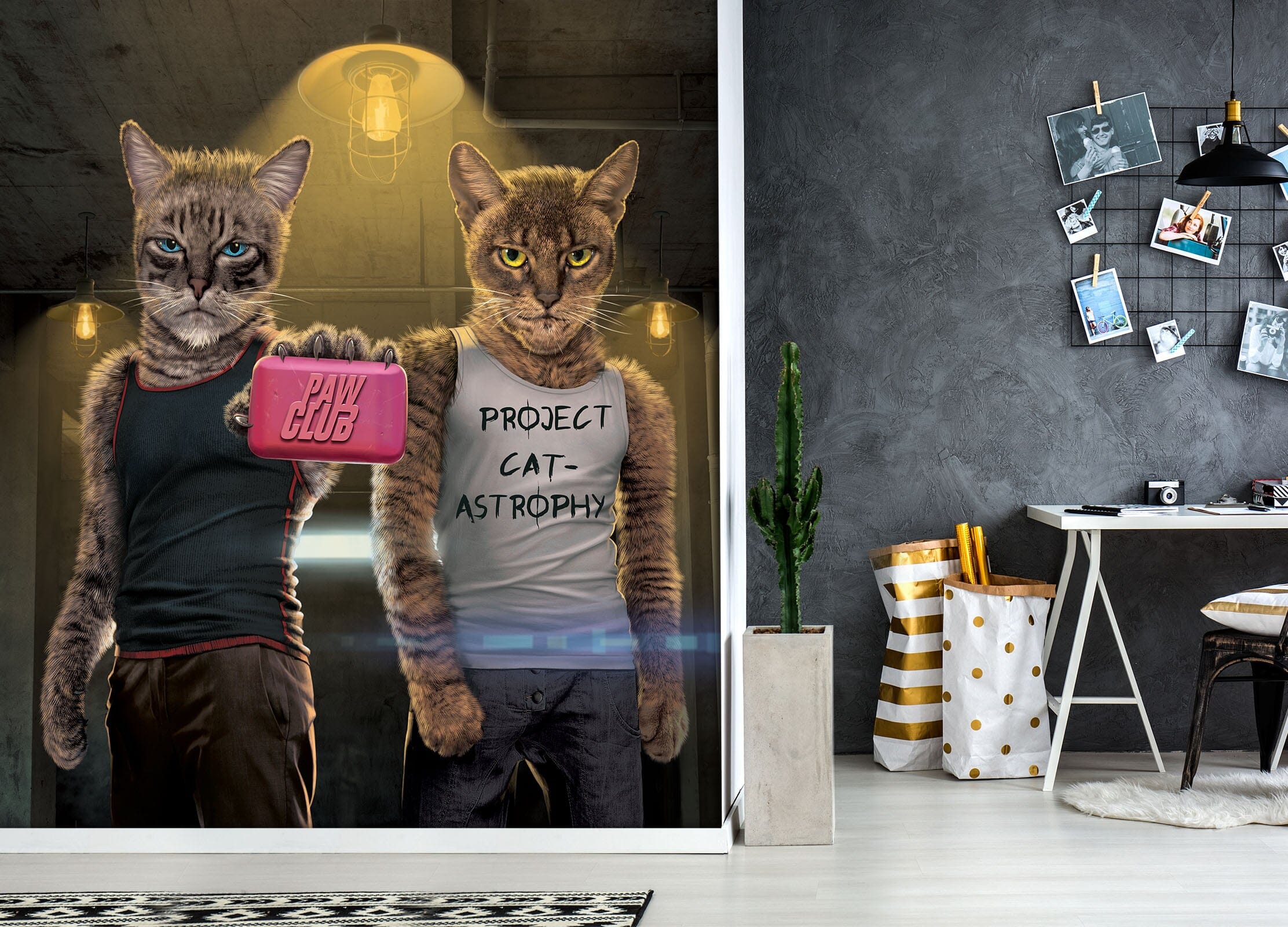 3D Paw Club 1534 Wall Murals Exclusive Designer Vincent Wallpaper AJ Wallpaper 2