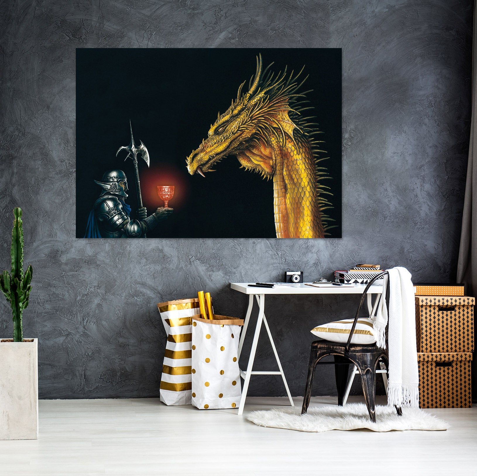 3D Armor Soldier Dragon 8034 Ciruelo Wall Sticker