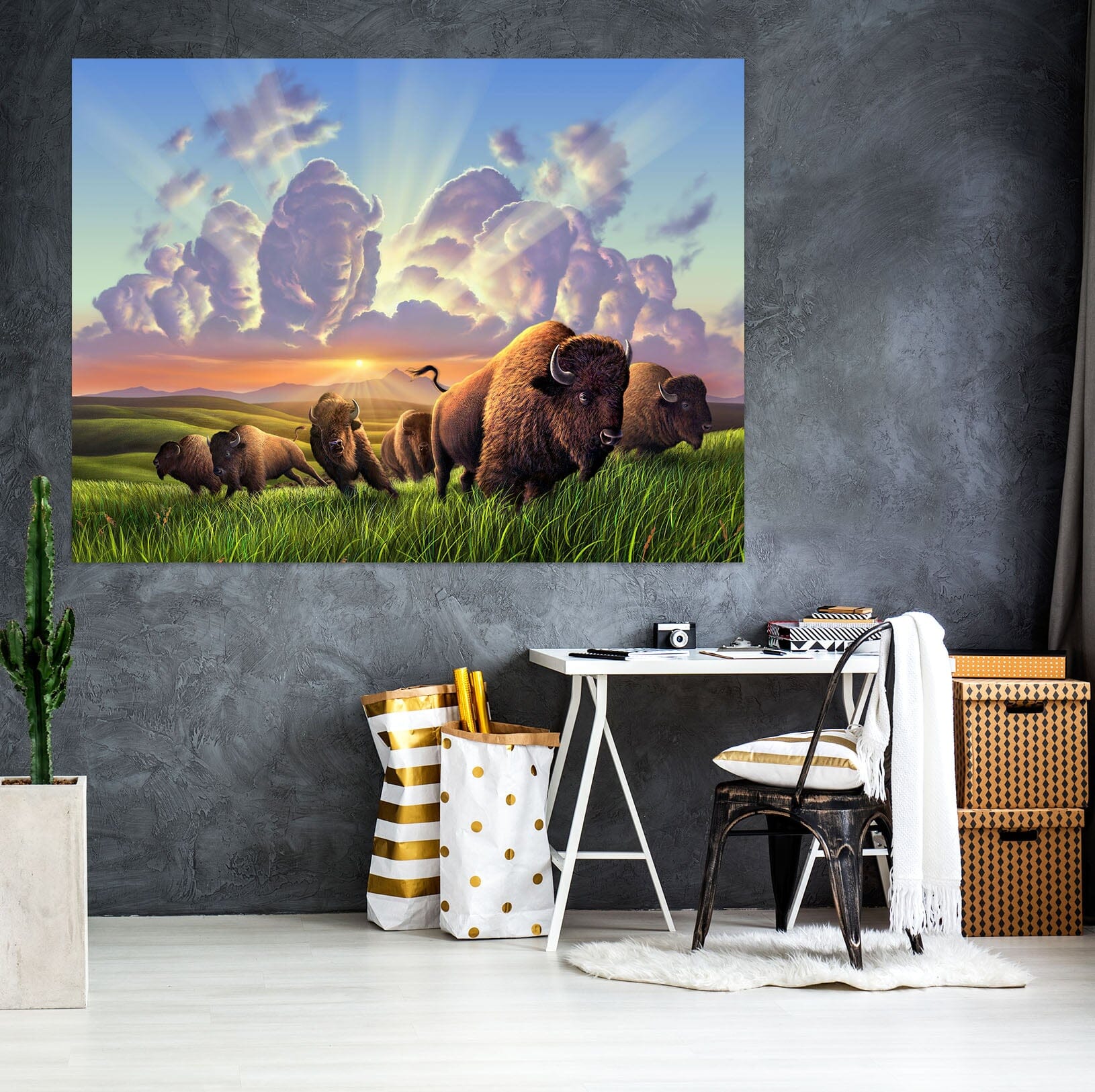 3D Stampede 013 Jerry LoFaro Wall Sticker Wallpaper AJ Wallpaper 2