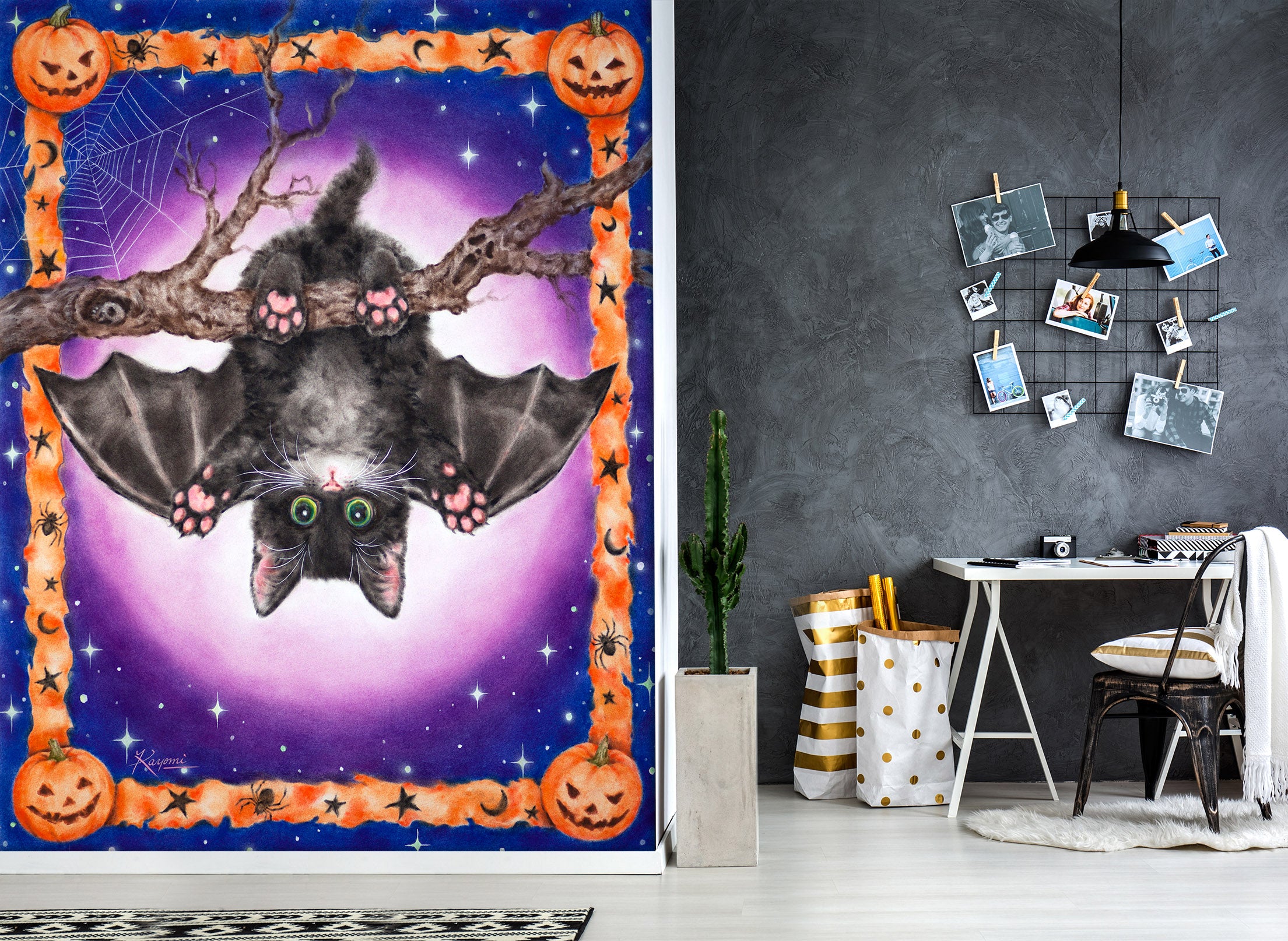 3D Bat Branch 5484 Kayomi Harai Wall Mural Wall Murals