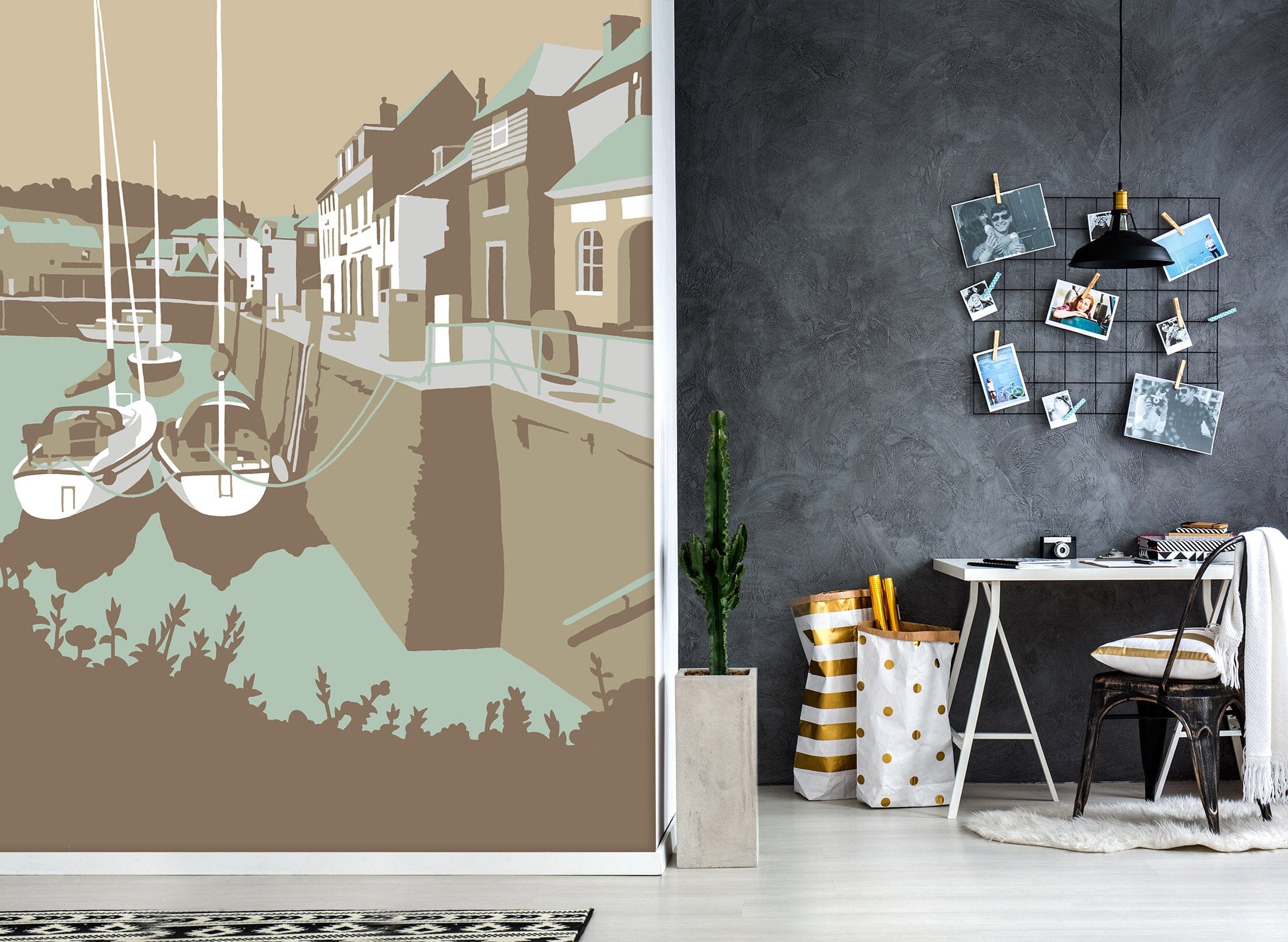 3D Padstow 1033 Steve Read Wall Mural Wall Murals Wallpaper AJ Wallpaper 2