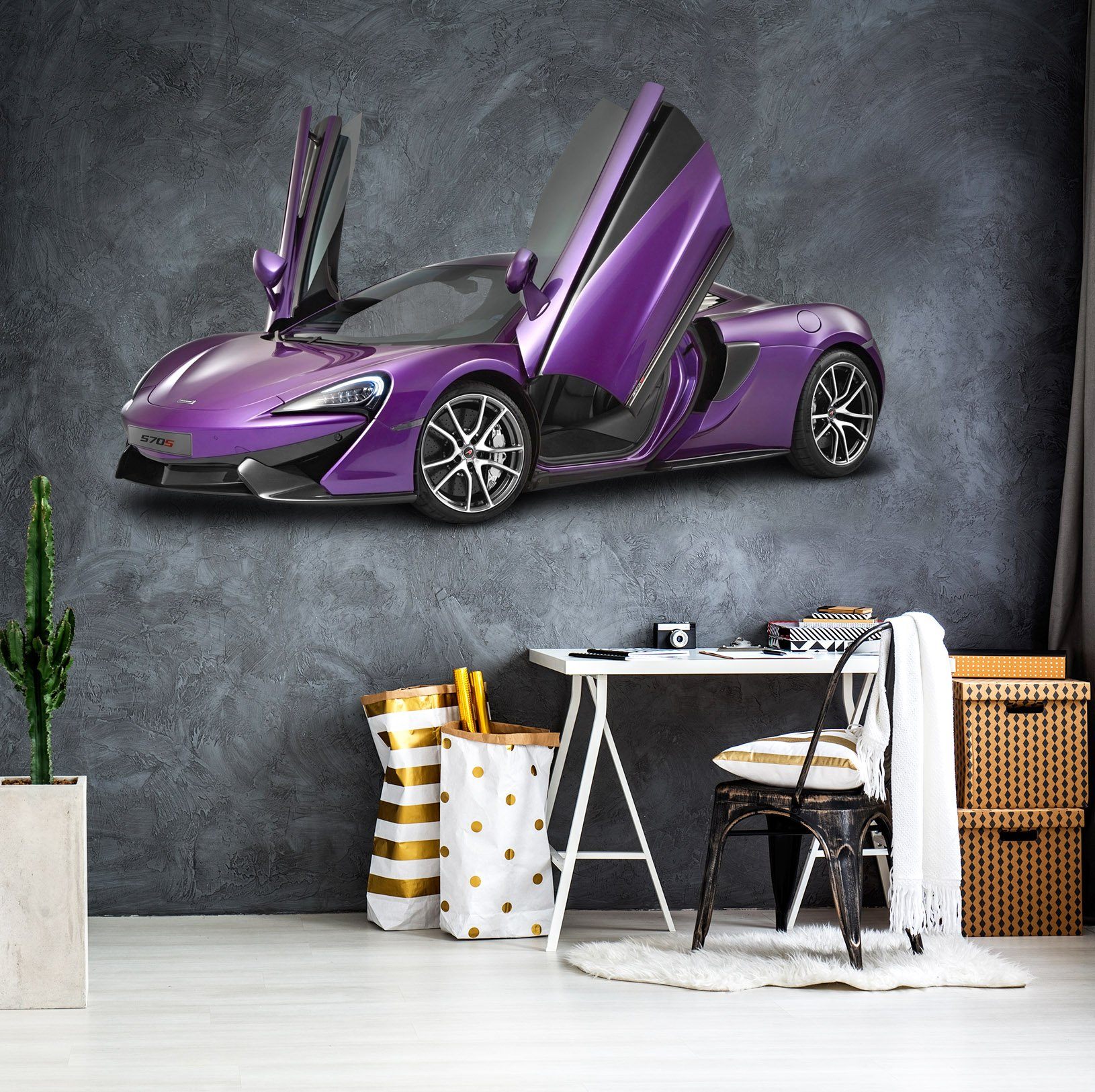 3D McLaren Purple 0193 Vehicles Wallpaper AJ Wallpaper