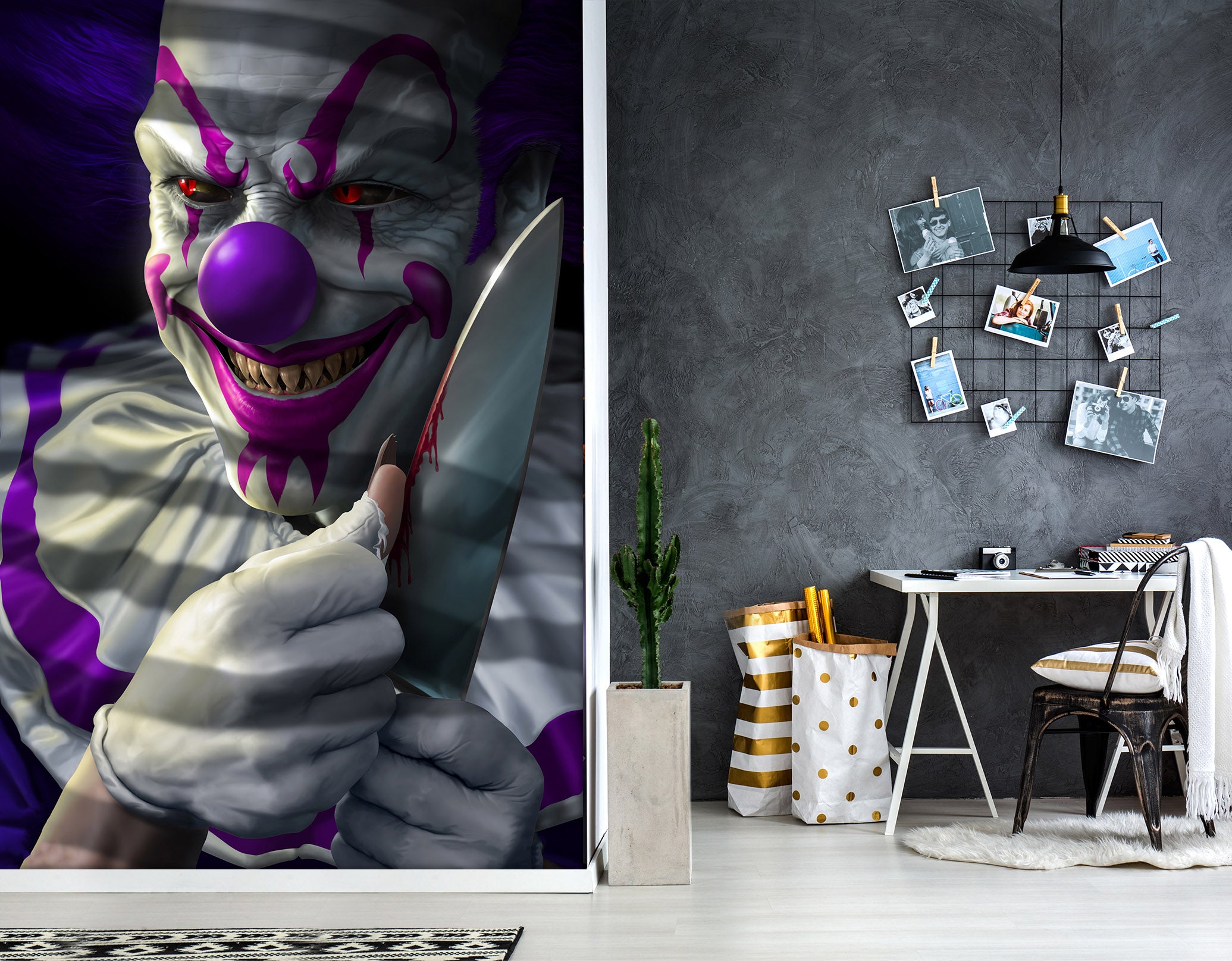 3D Clown 5033 Tom Wood Wall Mural Wall Murals