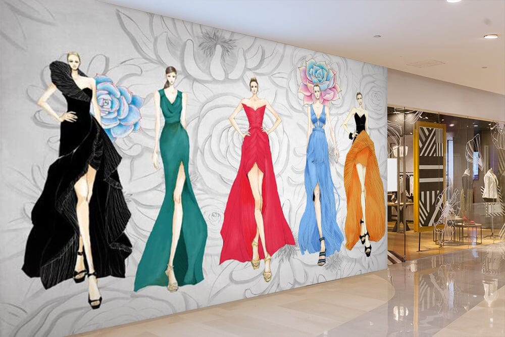 3D Colorful Dress 1599 Wall Murals Wallpaper AJ Wallpaper 2