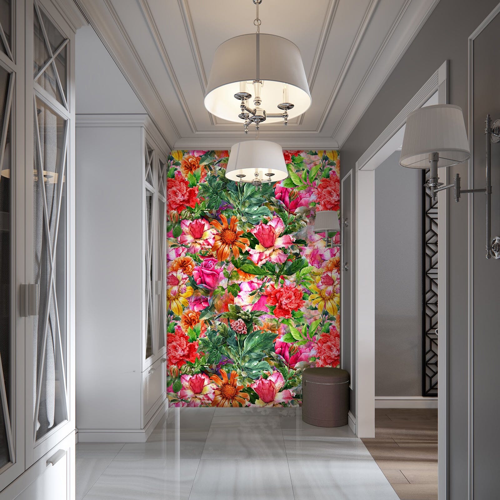 3D Red Bright Flower 52 Wall Murals Wallpaper AJ Wallpaper 2