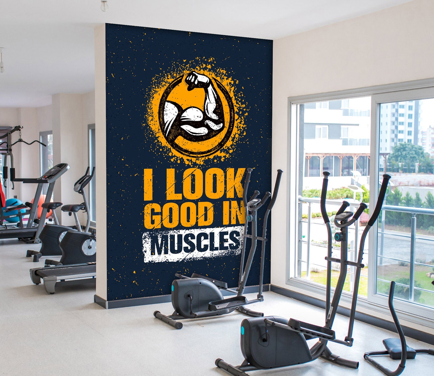 3D Yellow Letter 075 Wall Murals Wallpaper AJ Wallpaper 2