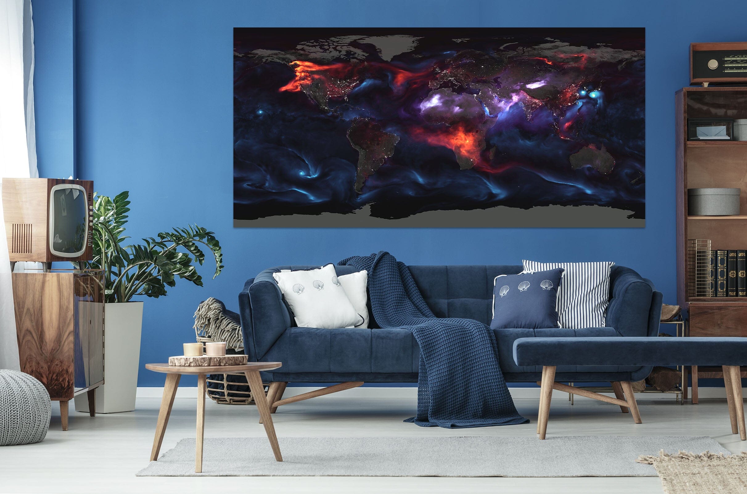 3D Color Starry Sky 110 World Map Wall Sticker Wallpaper AJ Wallpaper 2