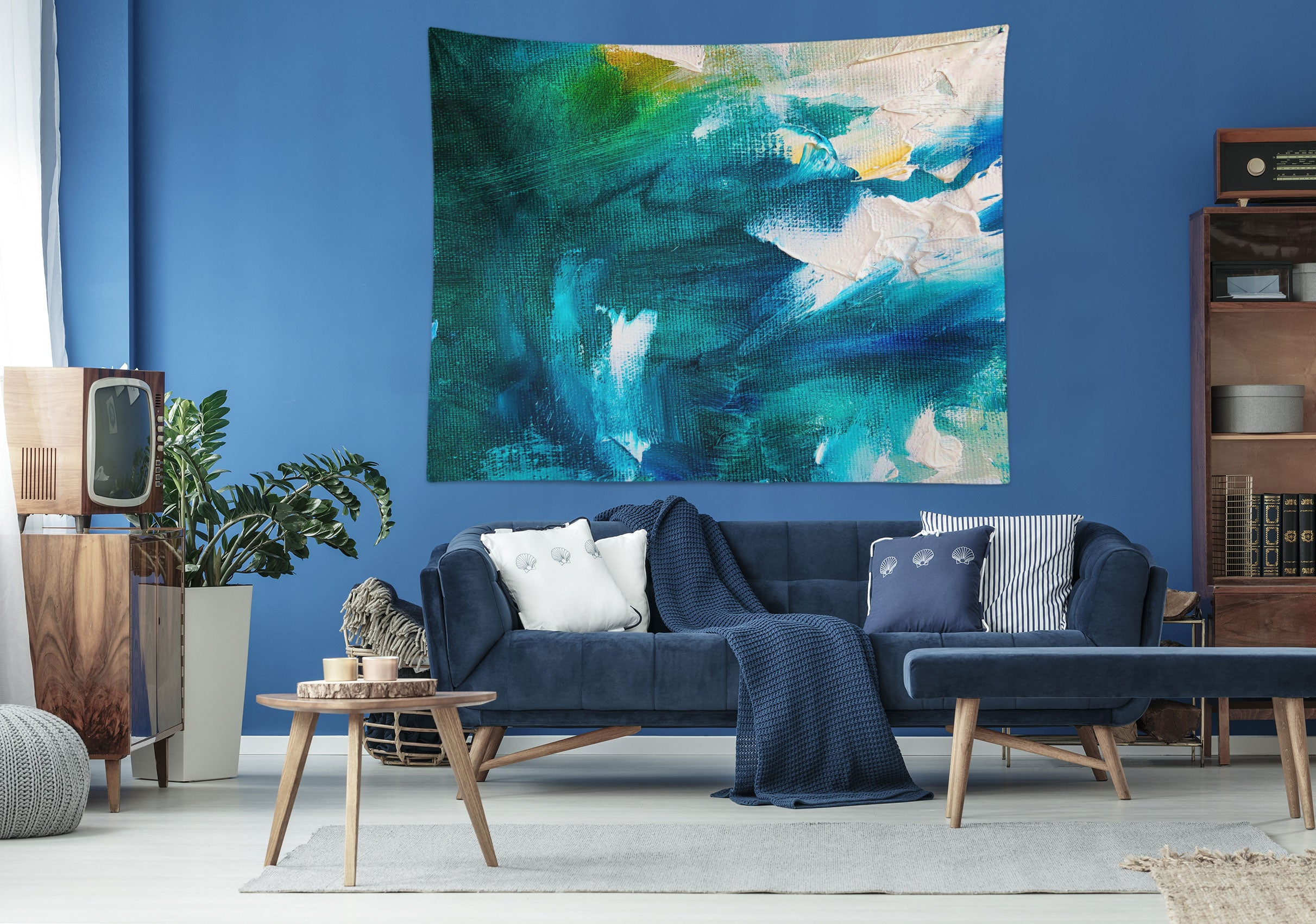 3D Blue Green 3461 Skromova Marina Tapestry Hanging Cloth Hang