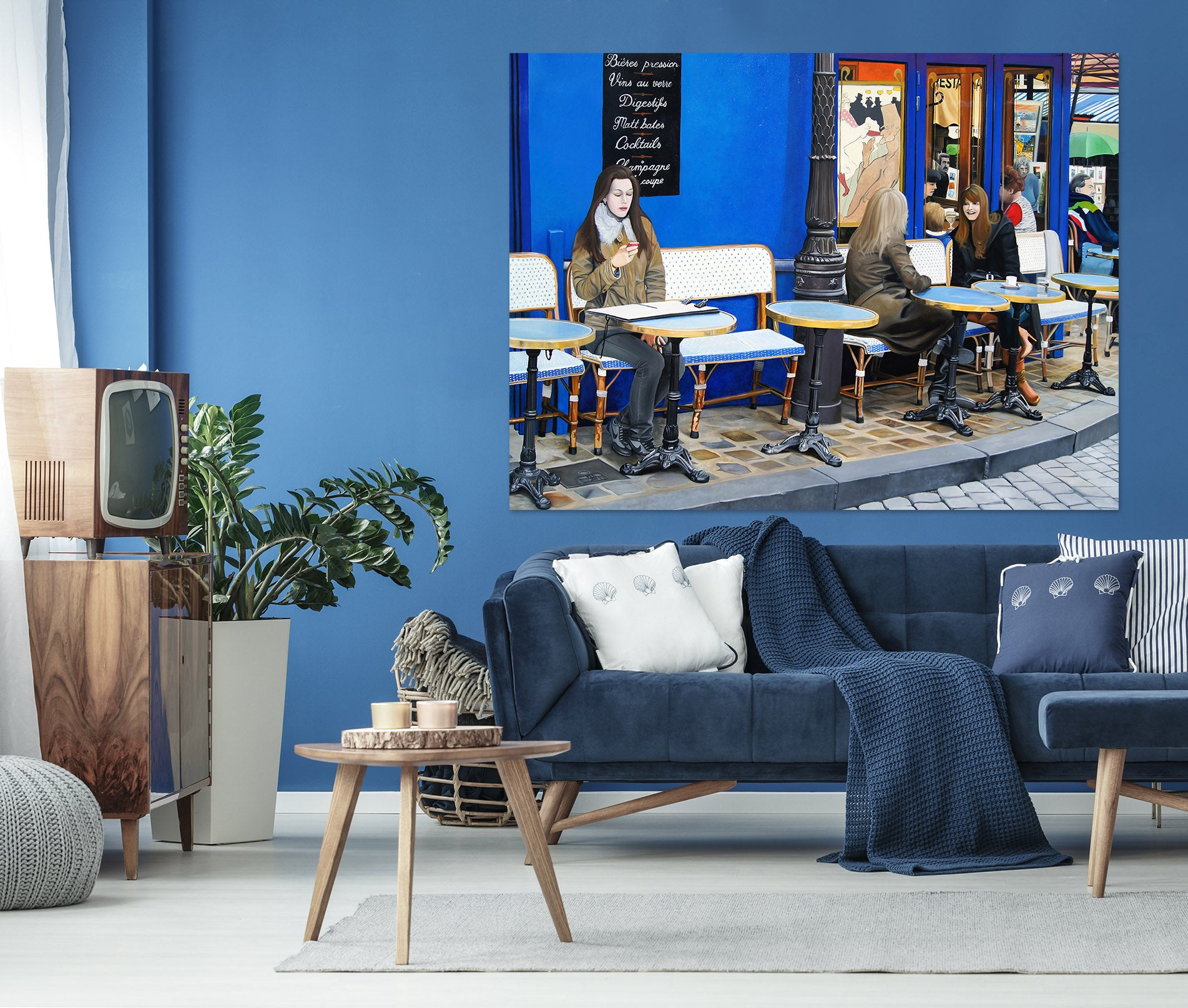 3D Street Side Tables Chairs 110108 Matthew Holden Bates Wall Sticker