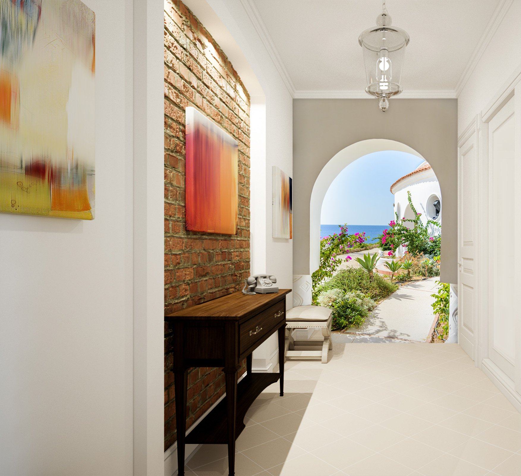 3D Arch Garden 102 Wall Murals Wallpaper AJ Wallpaper 2