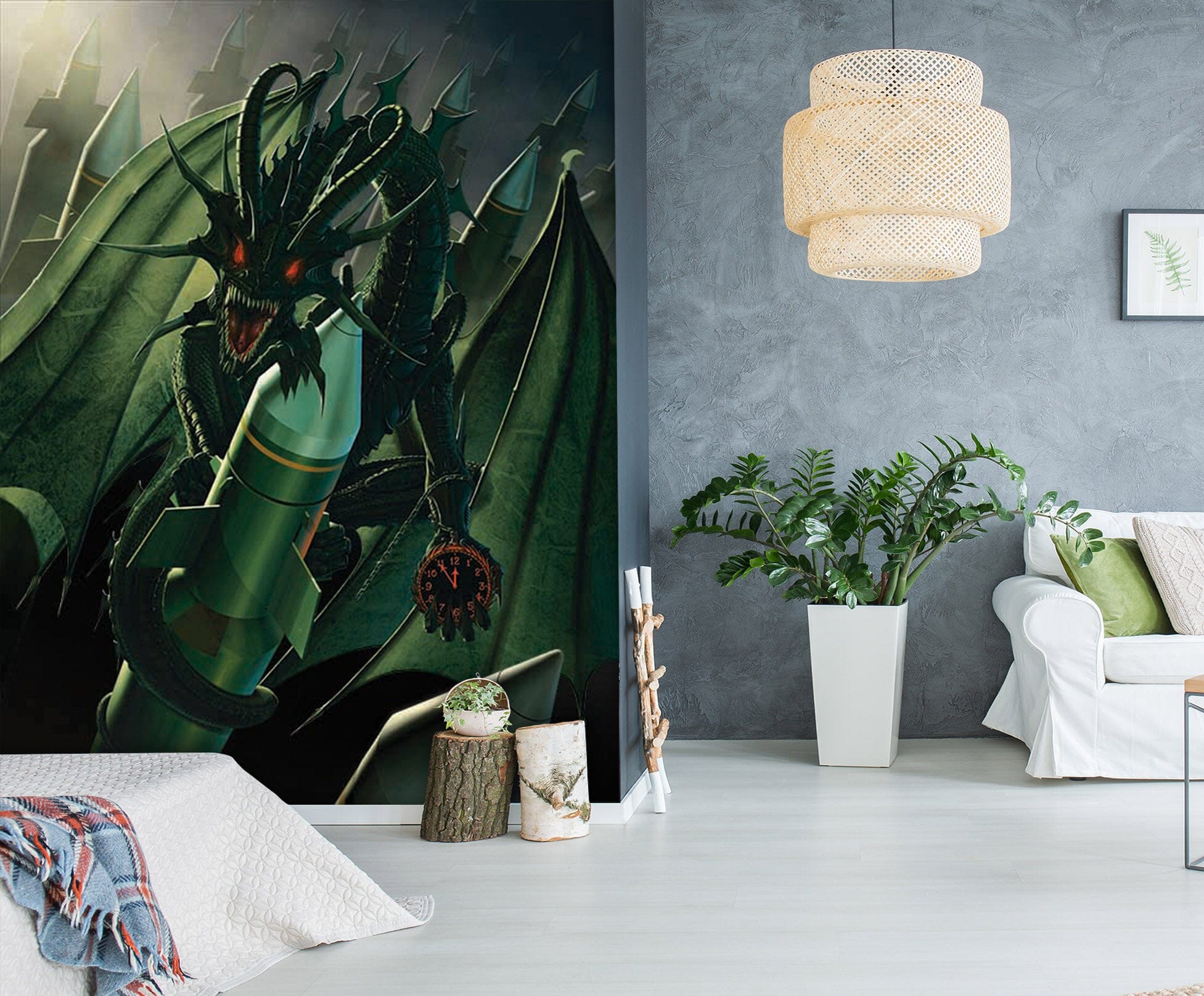 3D Doom Dragon 1508 Wall Murals Exclusive Designer Vincent Wallpaper AJ Wallpaper 2