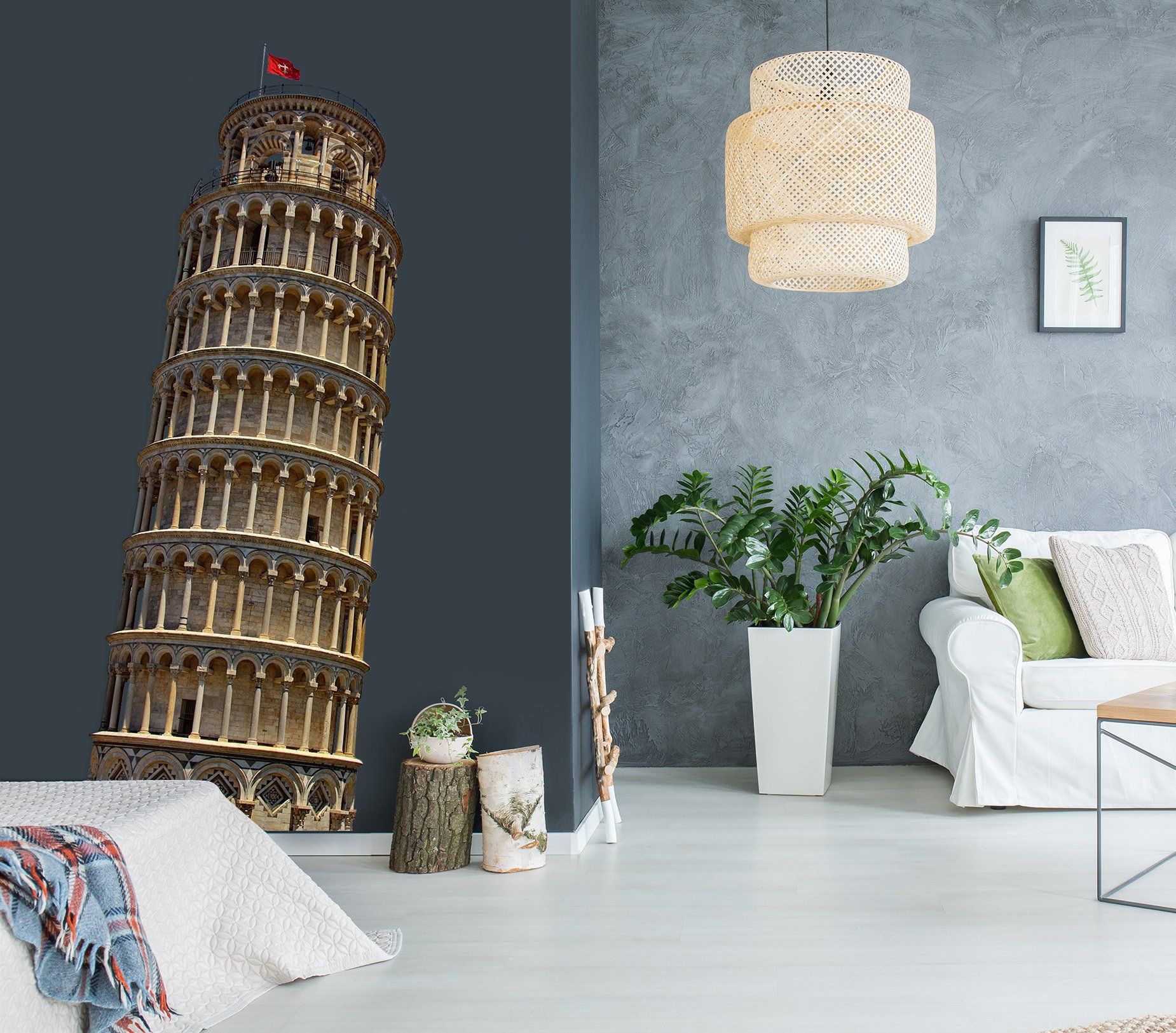 3D Leaning Tower Of Pisa 0188 Wall Stickers Wallpaper AJ Wallpaper
