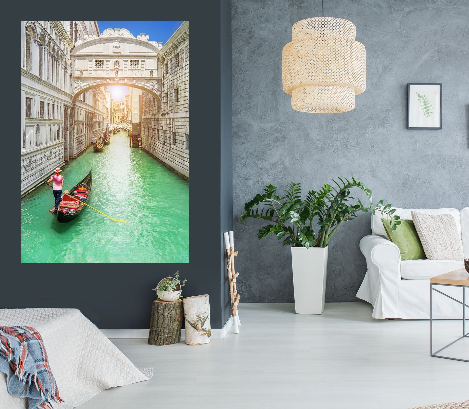 3D Boat Venice 1001 Wall Sticker Wallpaper AJ Wallpaper 2