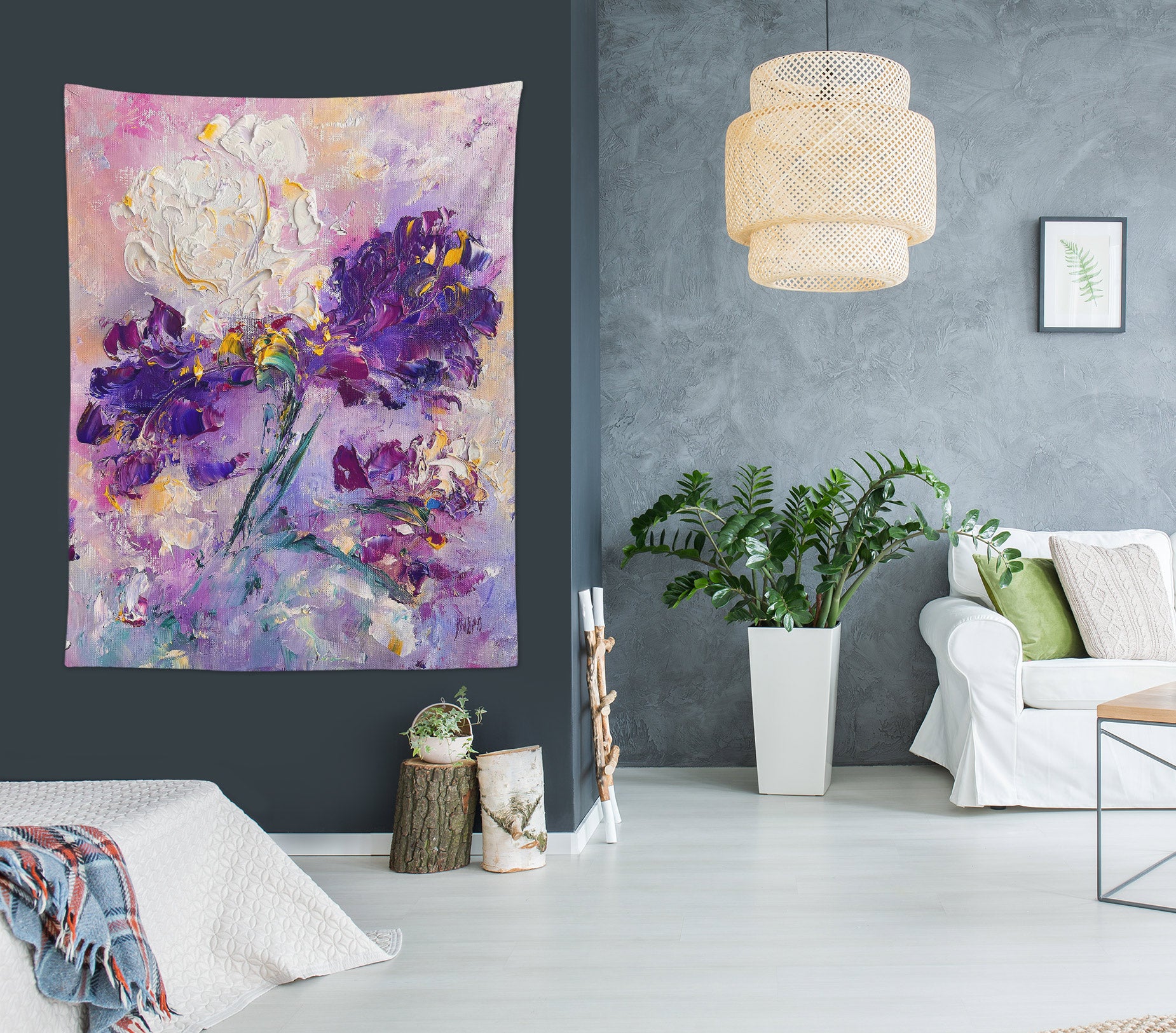 3D Art Purple 3503 Skromova Marina Tapestry Hanging Cloth Hang