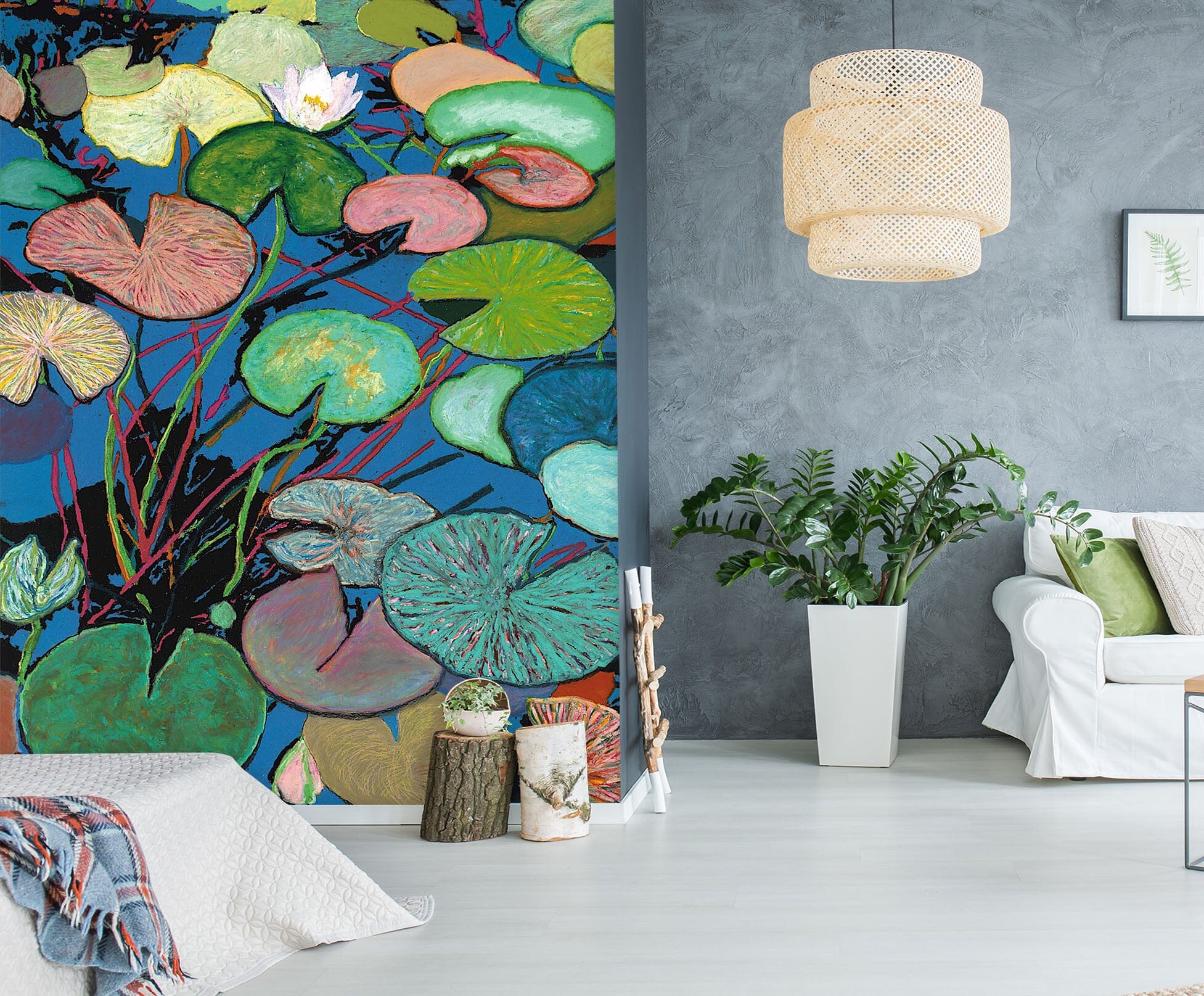 3D Silent Lotus Pond 296 Allan P. Friedlander Wall Mural Wall Murals Wallpaper AJ Wallpaper 2
