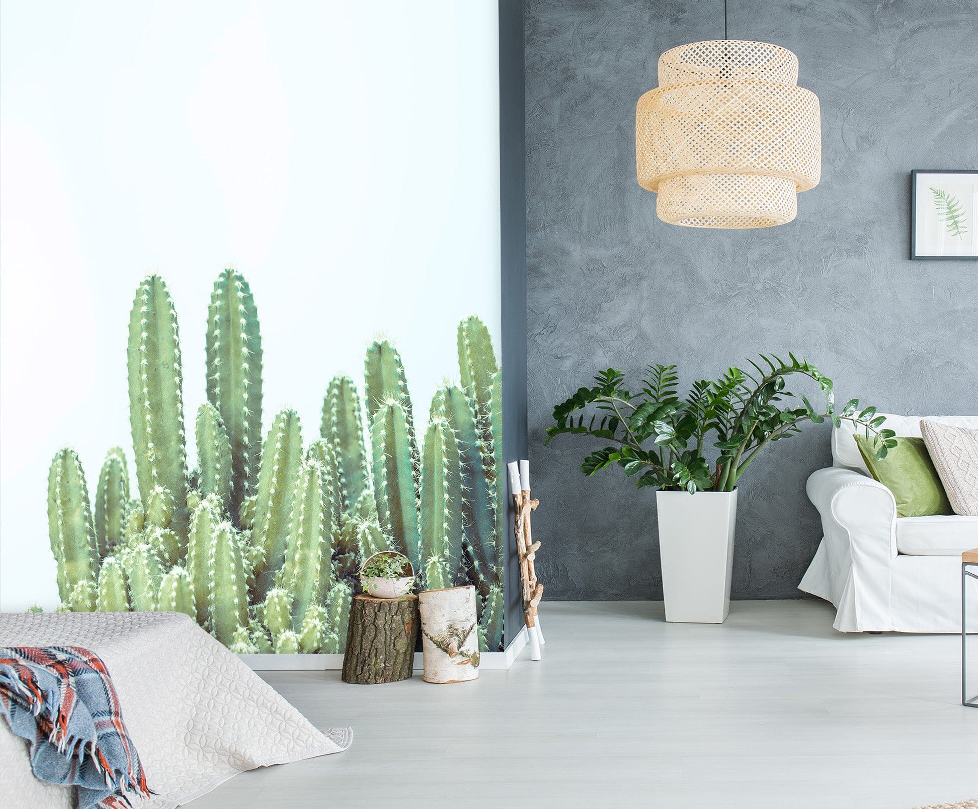 3D Green Cactus 1302 Assaf Frank Wall Mural Wall Murals Wallpaper AJ Wallpaper 2
