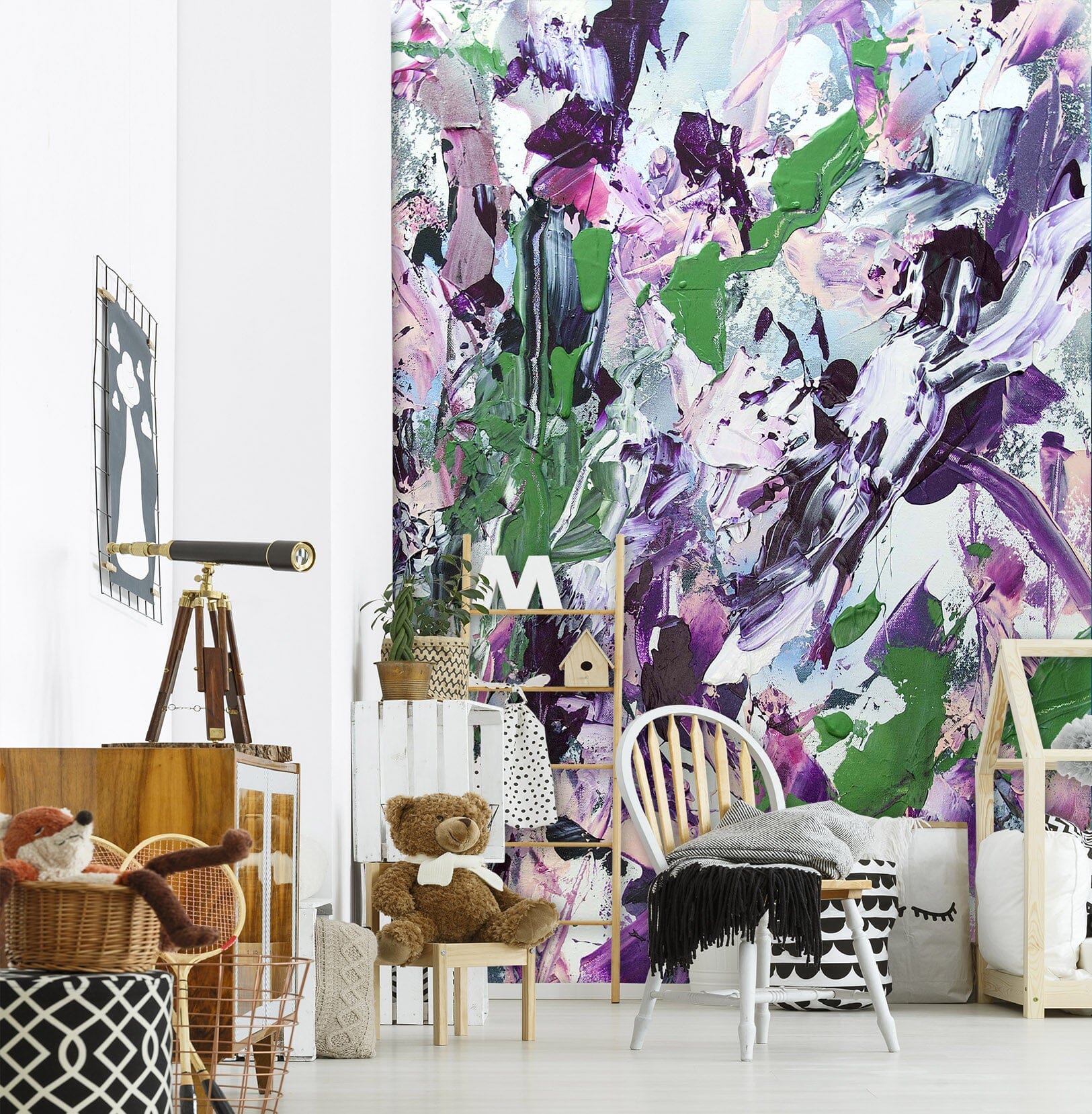 3D Purple Wild Flower 277 Allan P. Friedlander Wall Mural Wall Murals Wallpaper AJ Wallpaper 2