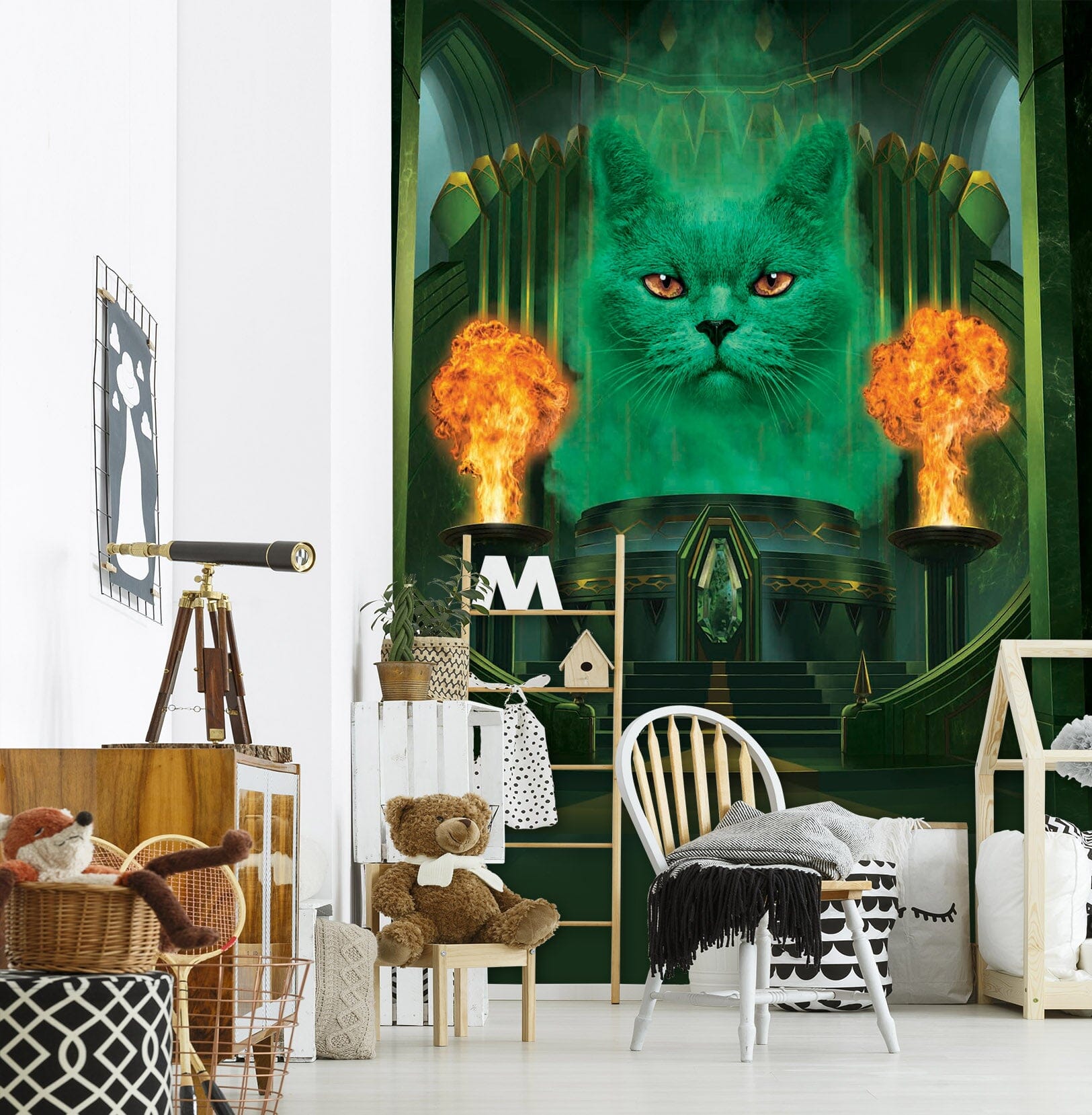 3D Torch Cat 1416 Wall Murals Exclusive Designer Vincent Wallpaper AJ Wallpaper 2