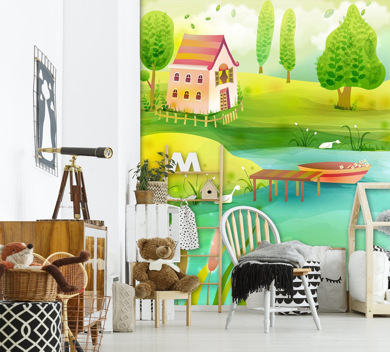 3D Pond Manor 1736 Wall Murals Wallpaper AJ Wallpaper 2