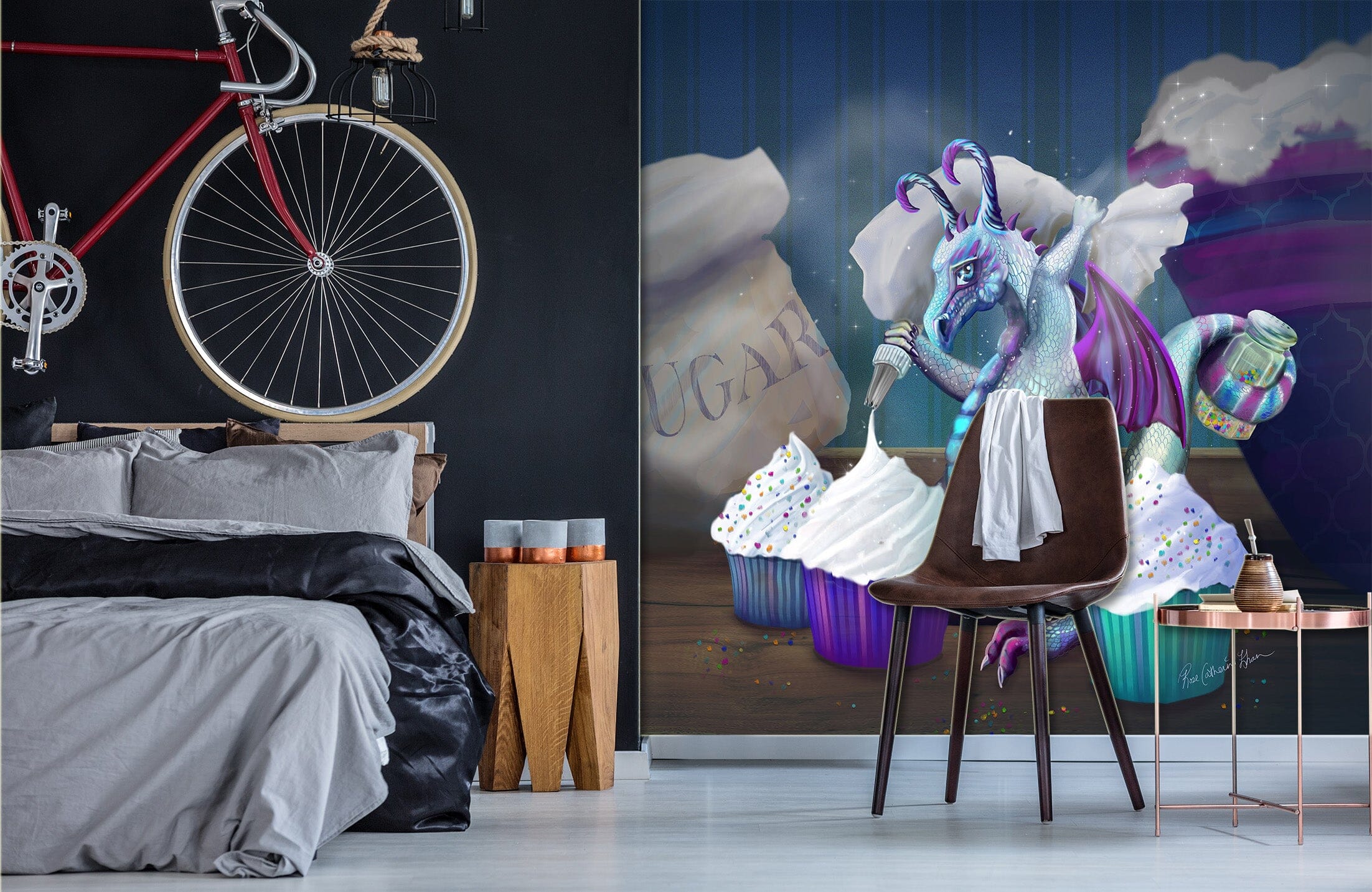 3D Cupcake Horse 1399 Rose Catherine Khan Wall Mural Wall Murals Wallpaper AJ Wallpaper 2