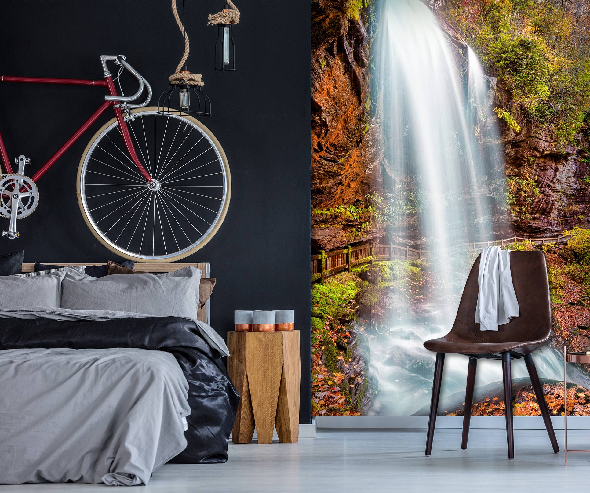 3D Waterfall Stone 5258 Beth Sheridan Wall Mural Wall Murals