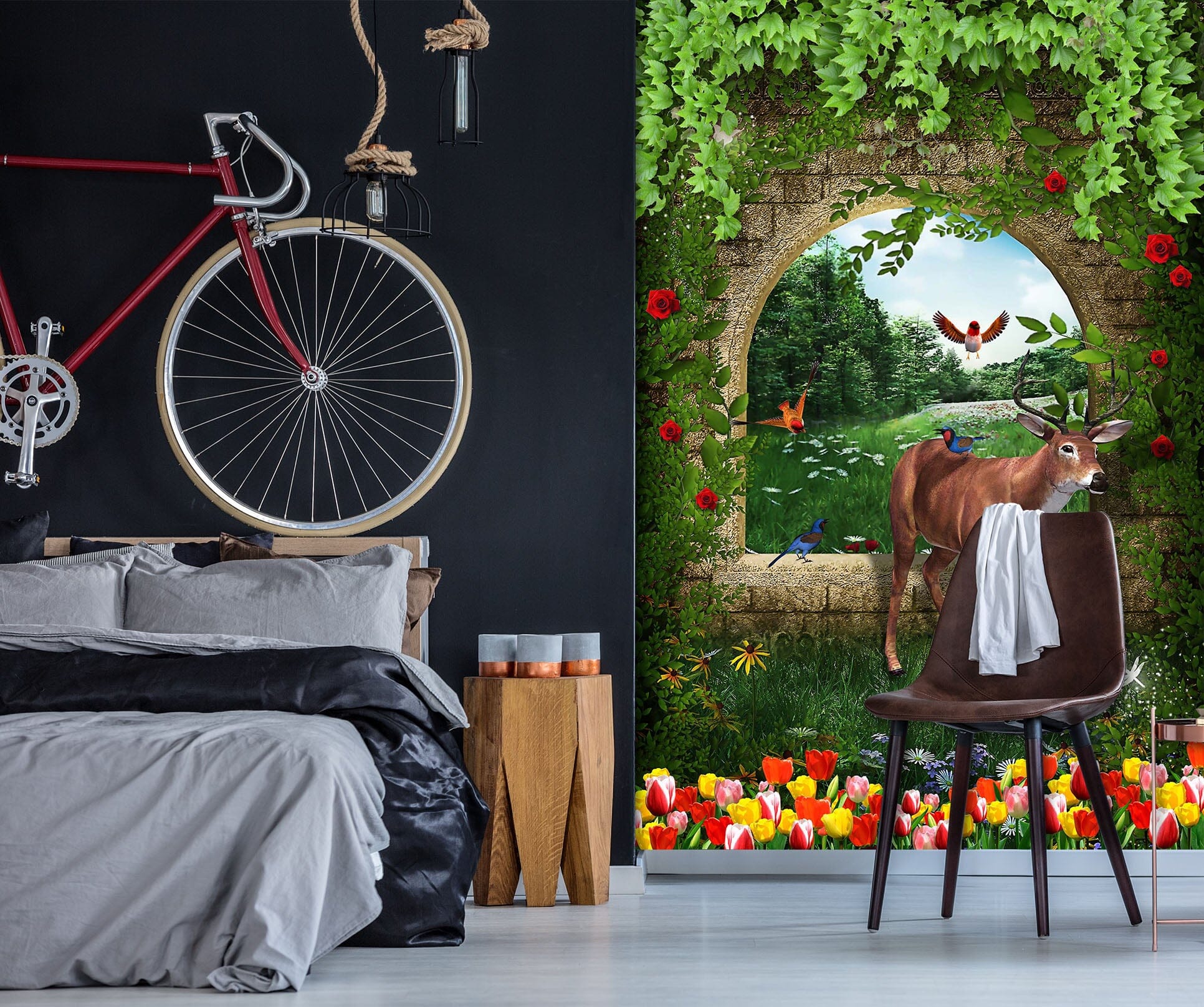 3D Forest Fawn 1963 Wall Murals Wallpaper AJ Wallpaper 2