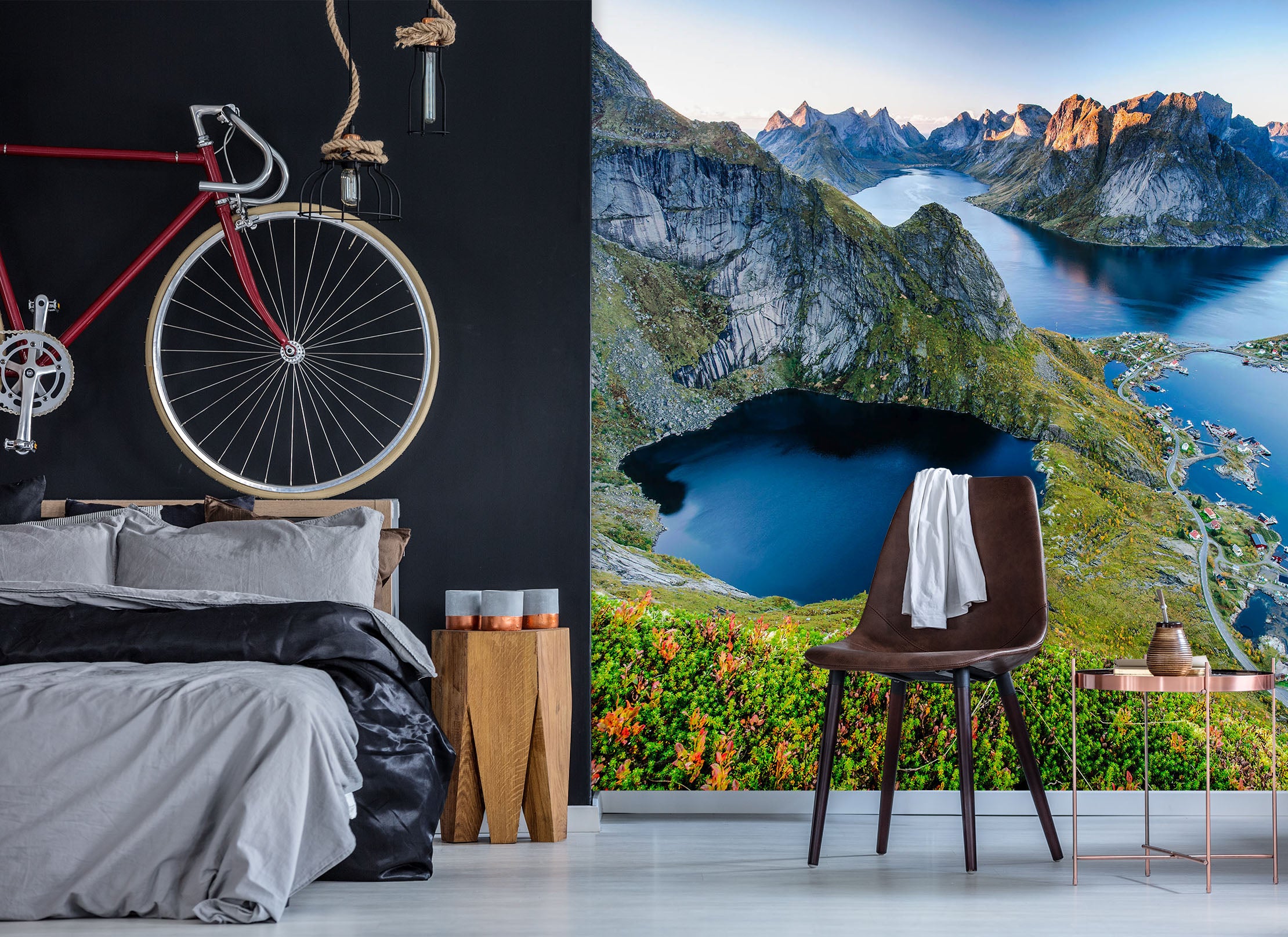3D Mountain Lake 58196 Wall Murals