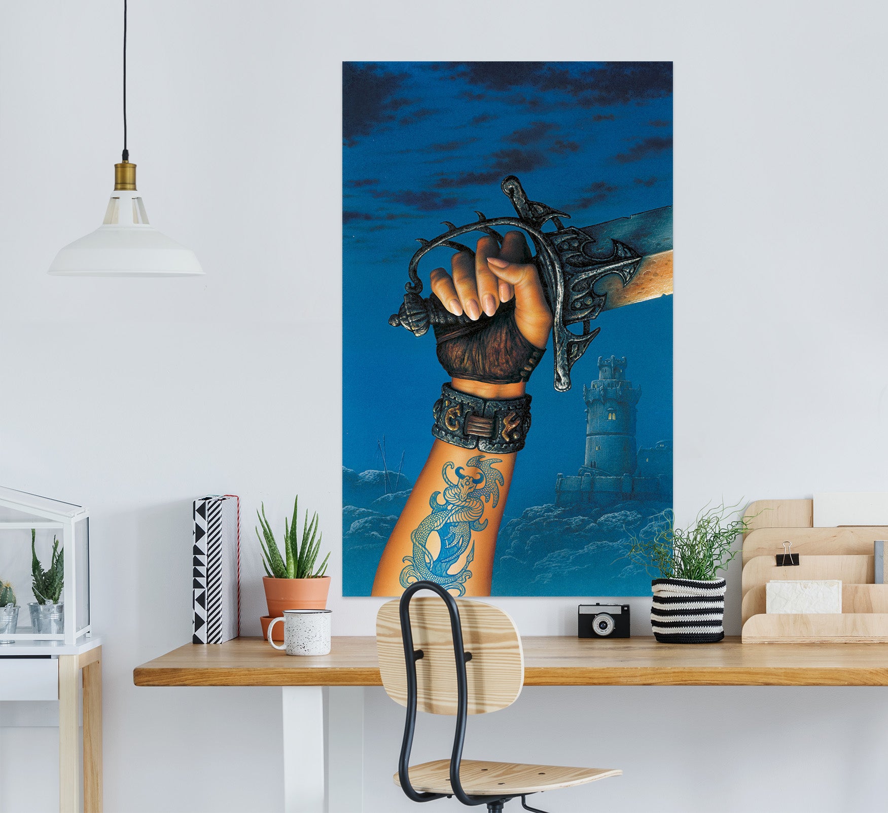 3D Sword In Hand 8080 Ciruelo Wall Sticker