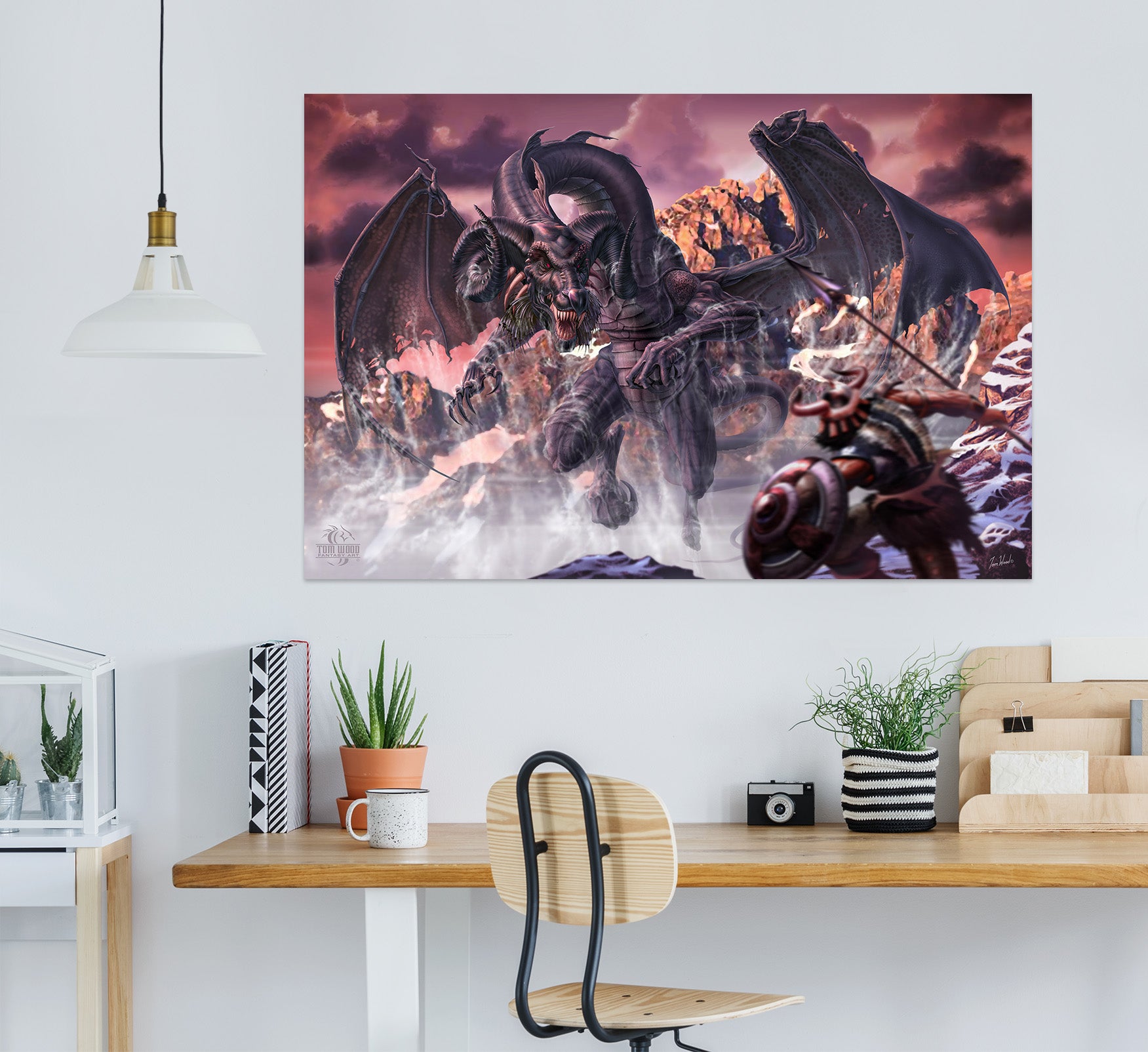 3D Dragon Warrior 5098 Tom Wood Wall Sticker
