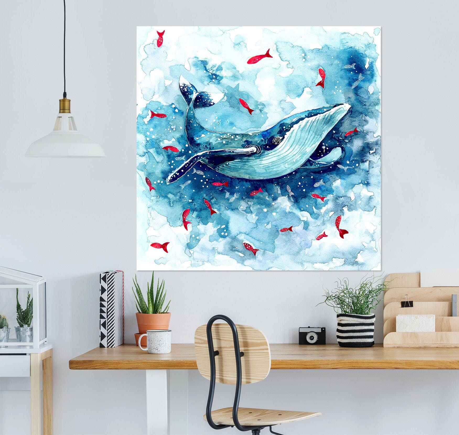3D Whale Koi 1032 Wall Sticker Wallpaper AJ Wallpaper 2