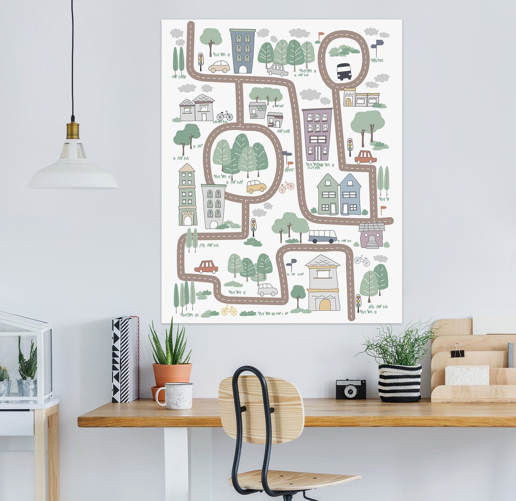 3D Cartoon Map 002 Jillian Helvey Wall Sticker Wallpaper AJ Wallpaper 2