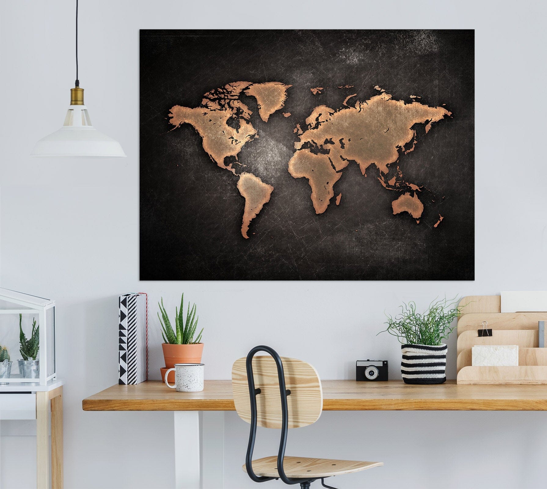 3D Gold Pattern 105 World Map Wall Sticker Wallpaper AJ Wallpaper 2