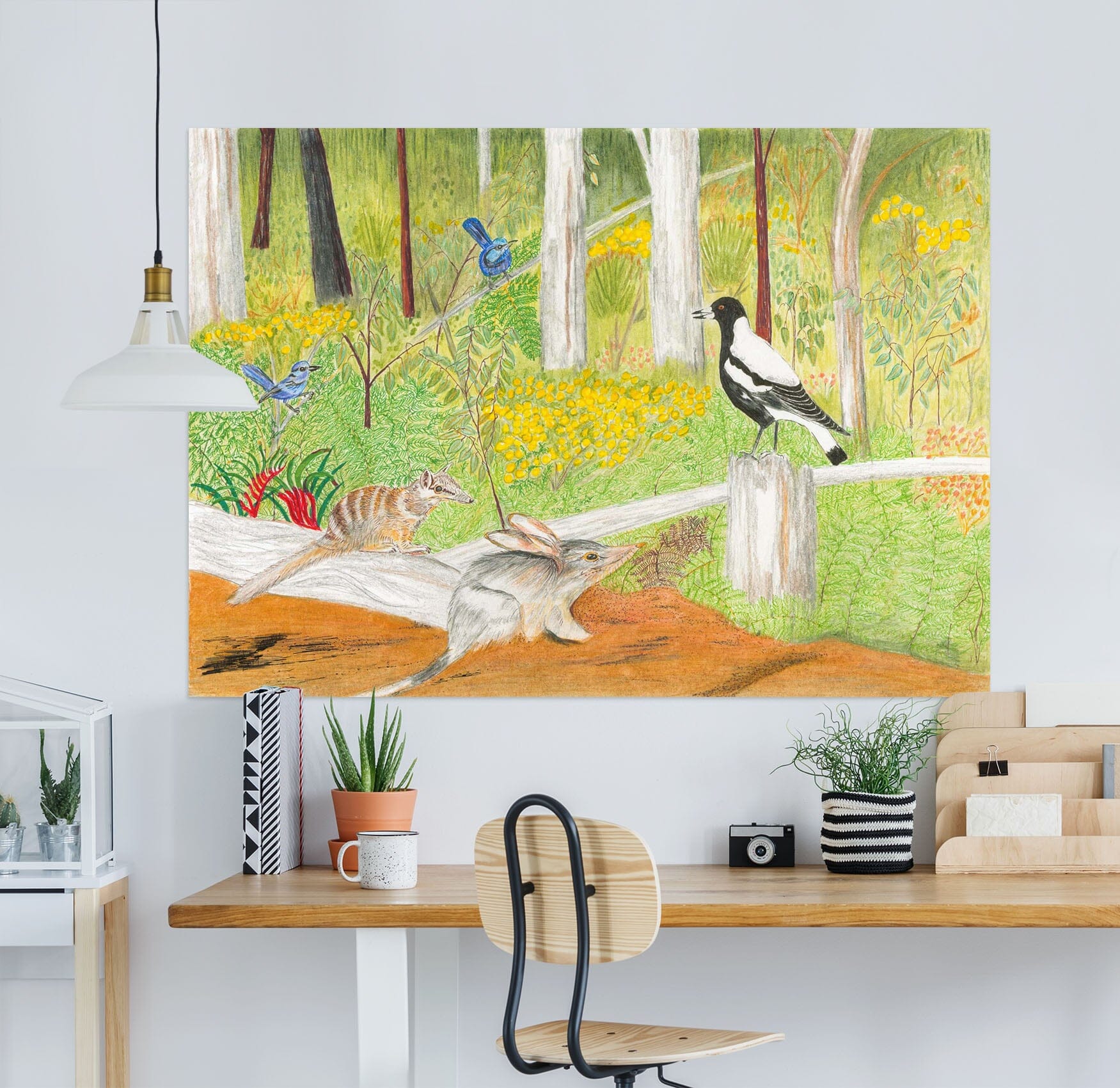 3D Forest Pigeon 018 Michael Sewell Wall Sticker Wallpaper AJ Wallpaper 2