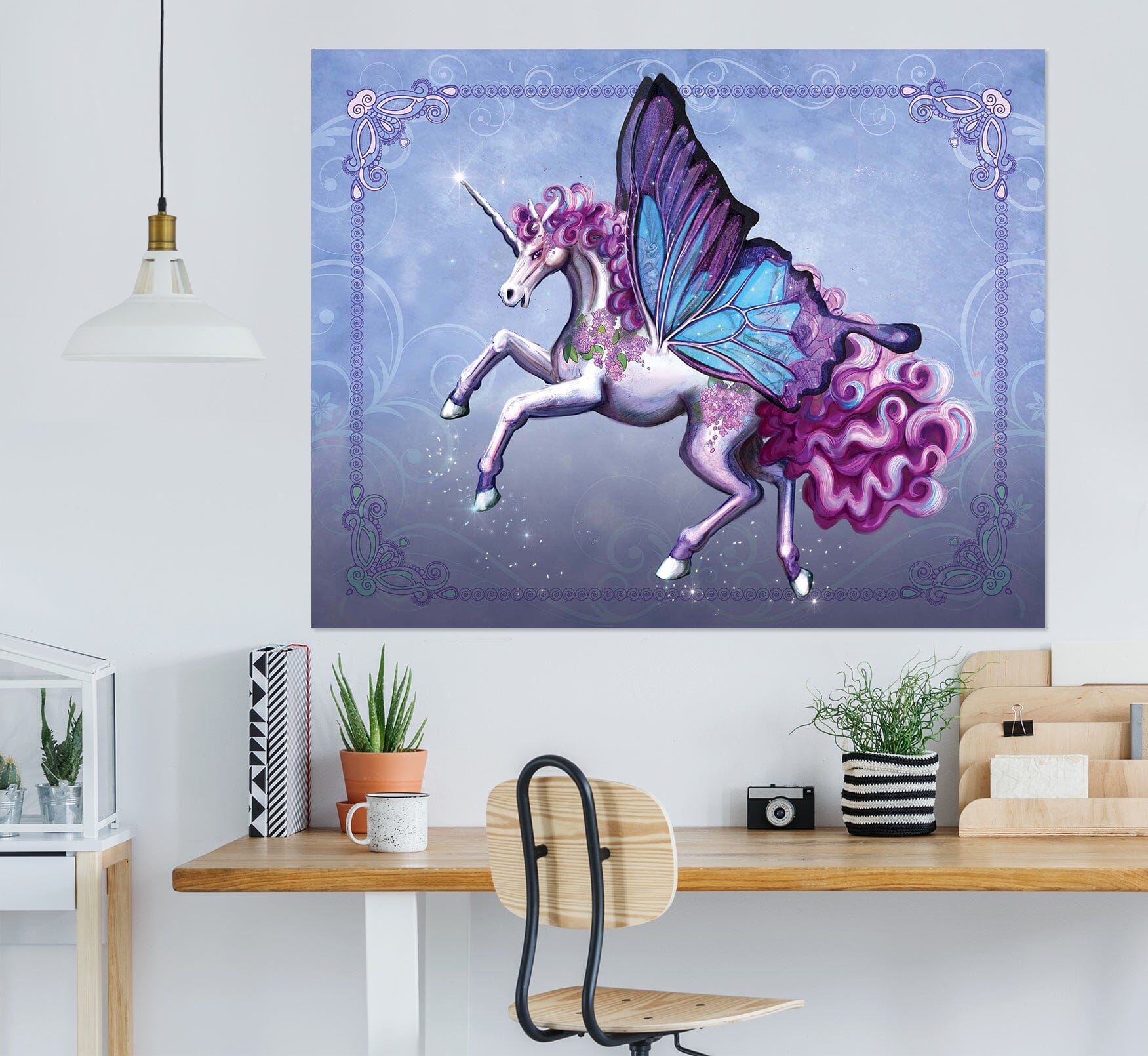 3D Wing Horse 103 Rose Catherine Khan Wall Sticker Wallpaper AJ Wallpaper 2