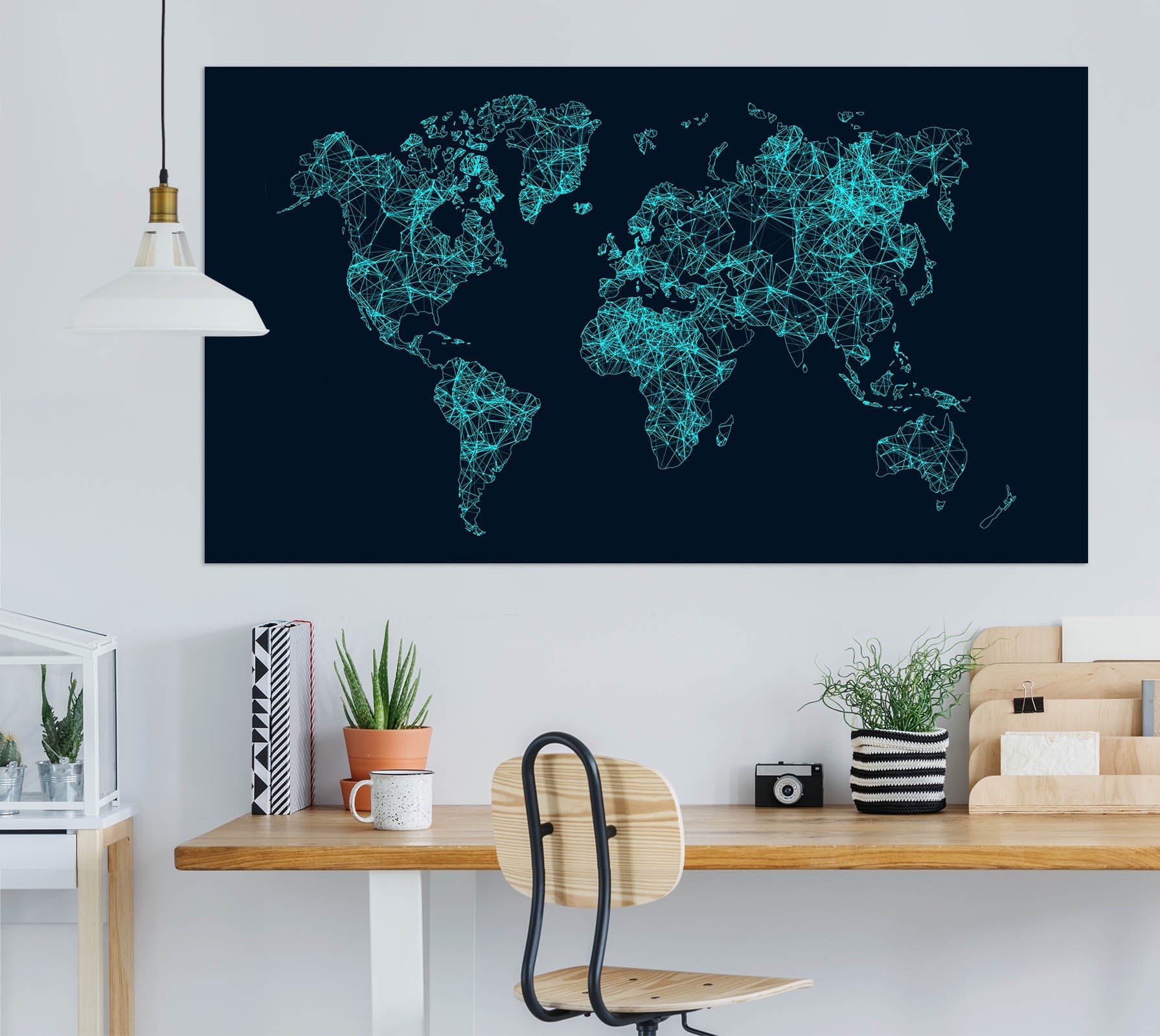 3D Land Night 293 World Map Wall Sticker Wallpaper AJ Wallpaper 2