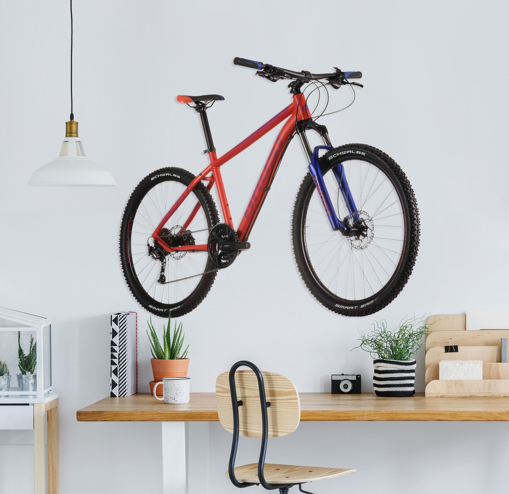 3D Mountain Bike Red 239 Vehicles Wallpaper AJ Wallpaper