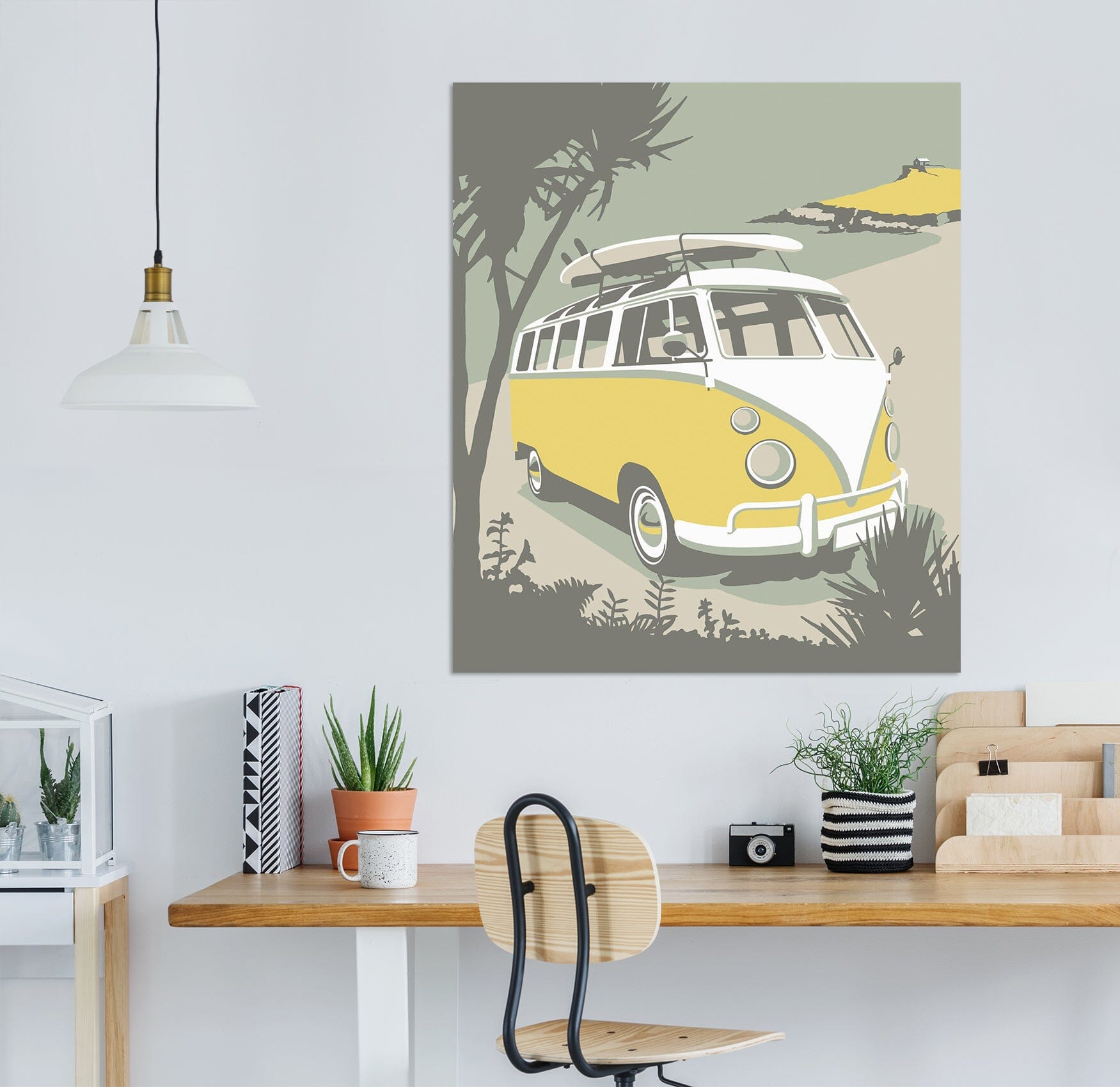 3D Yellow Bus 070 Steve Read Wall Sticker Wallpaper AJ Wallpaper 2