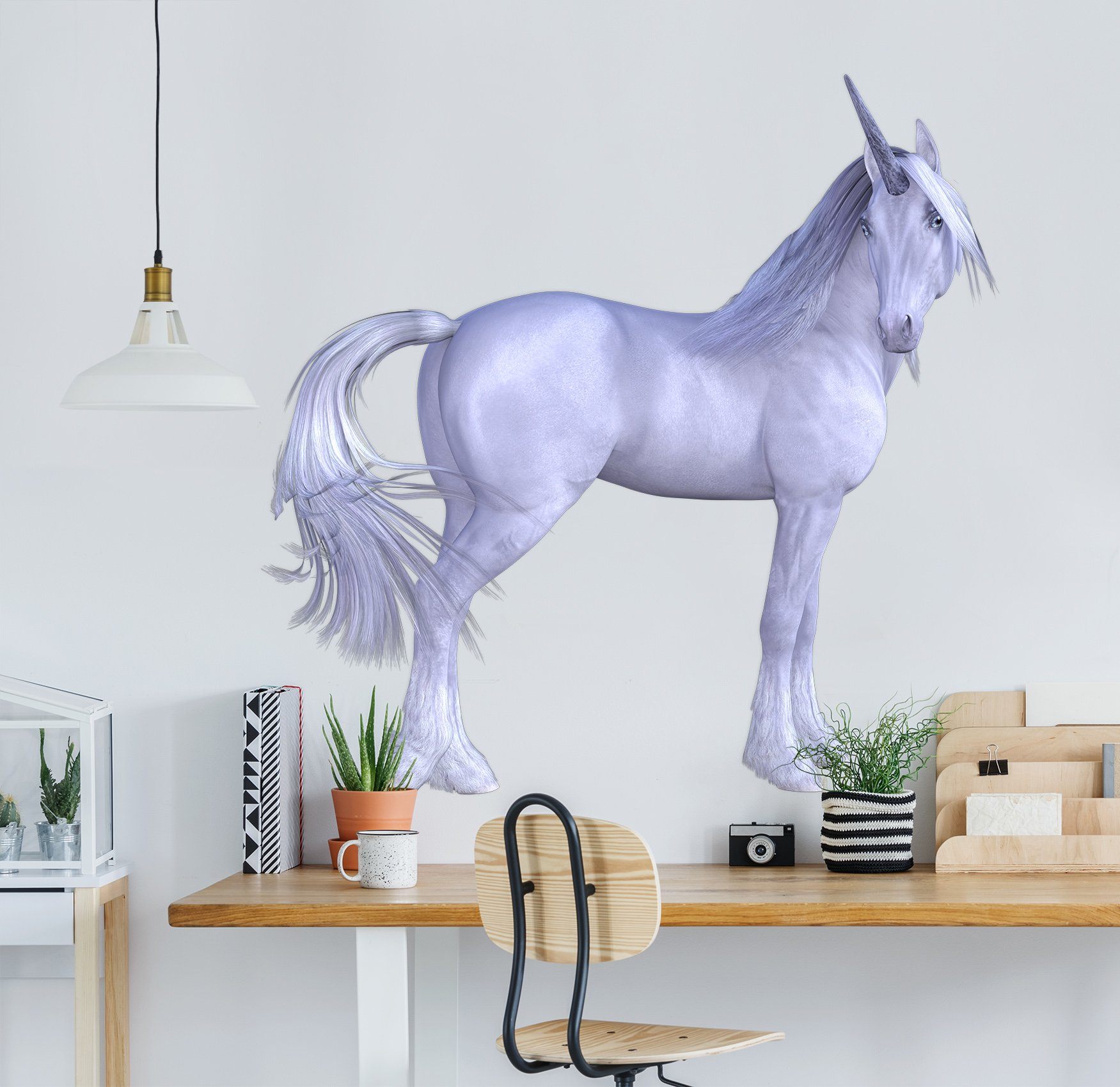 3D Unicorn Sideways 015 Animals Wall Stickers Wallpaper AJ Wallpaper