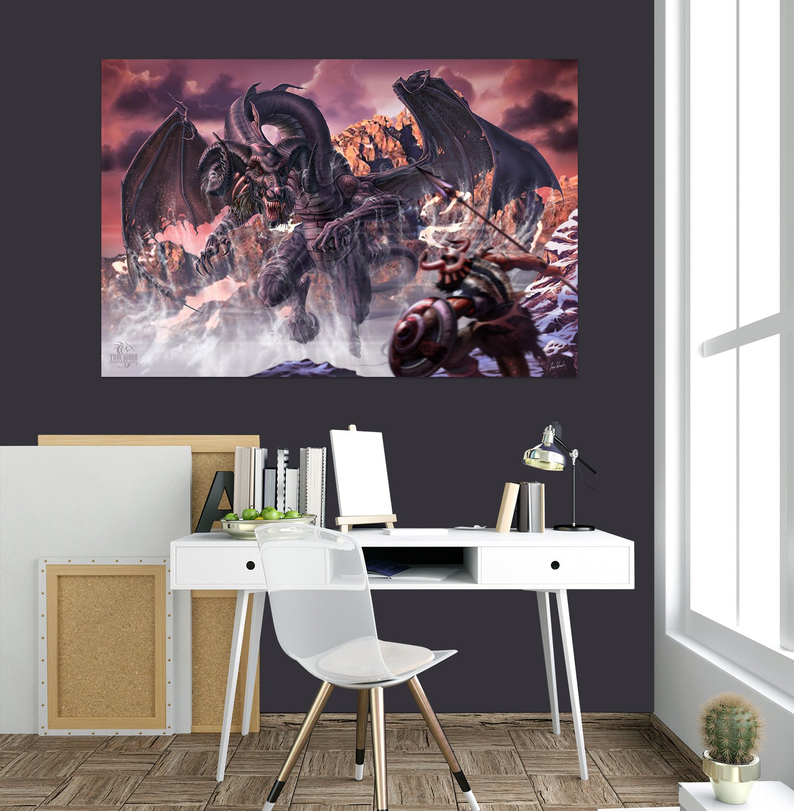 3D Dragon Warrior 5098 Tom Wood Wall Sticker