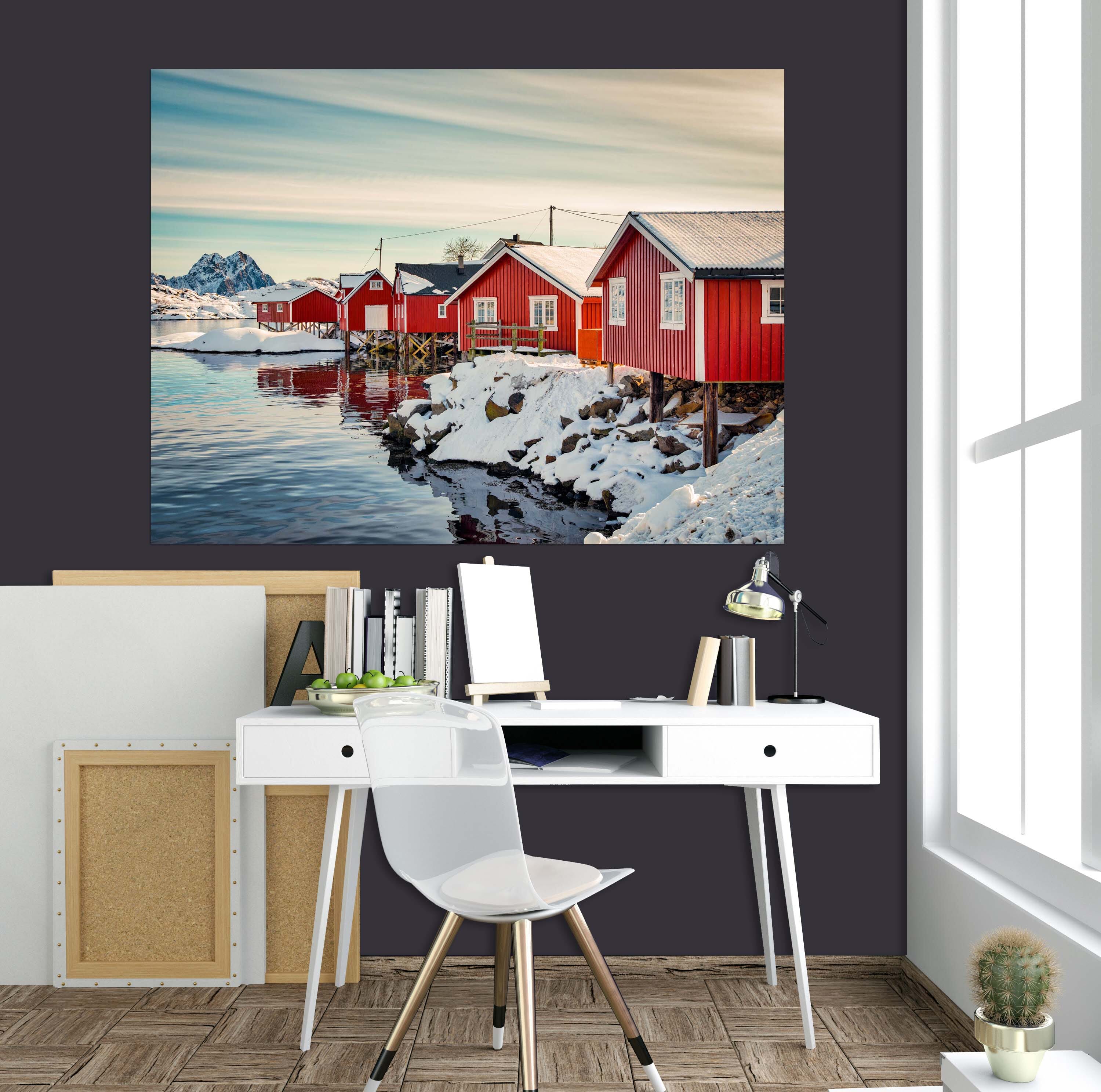 3D Red House 175 Marco Carmassi Wall Sticker Wallpaper AJ Wallpaper 2